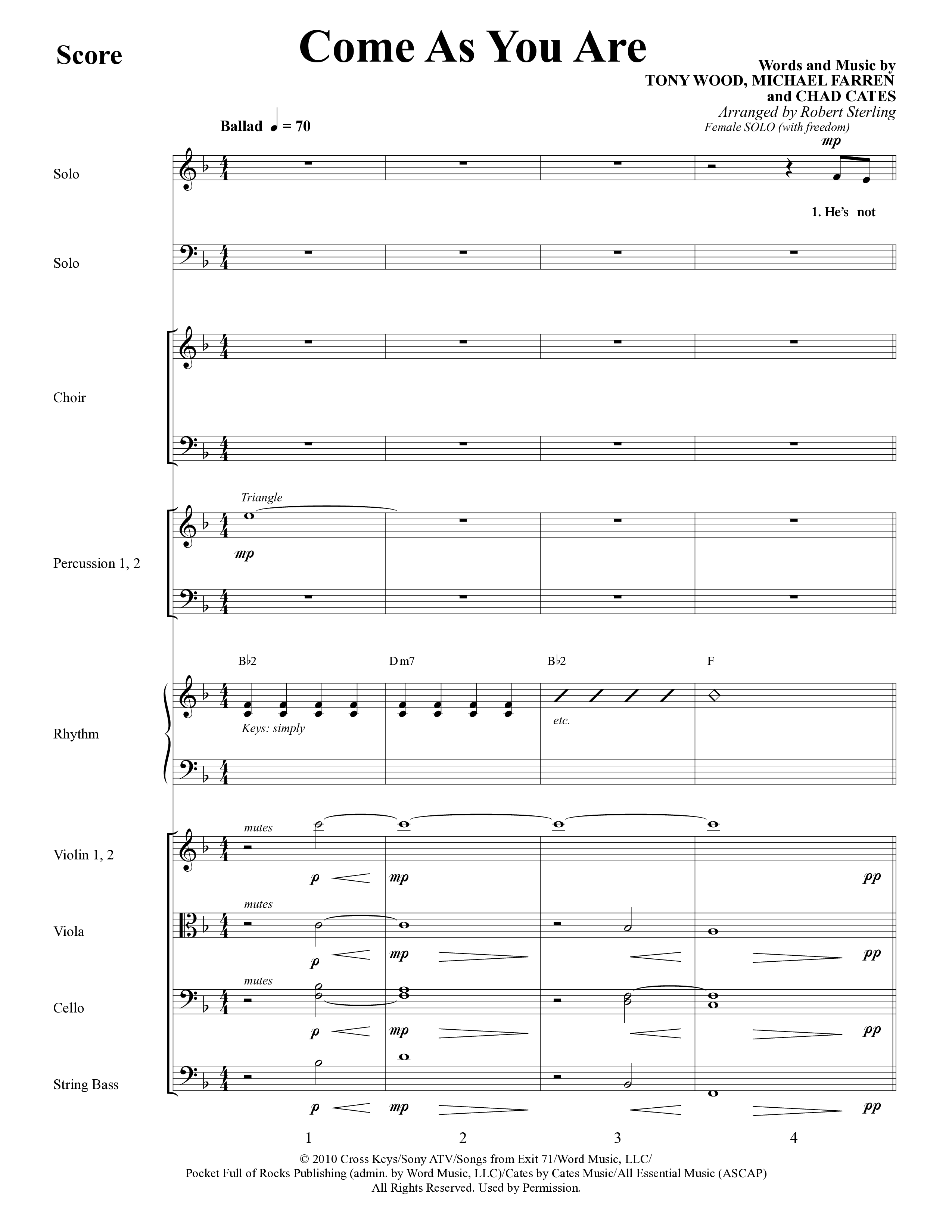 As Sure As My Redeemer Lives (8 Song Choral Collection) Song 7 (Orchestration) (Word Music Choral / Arr. Robert Sterling)