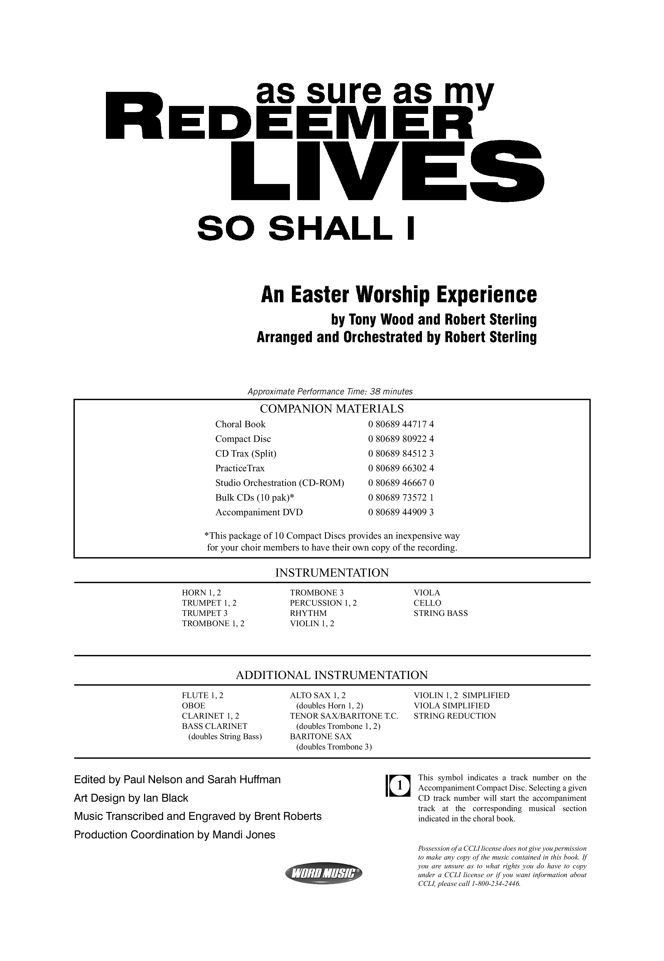As Sure As My Redeemer Lives (8 Song Choral Collection) Choral Book (Word Music Choral / Arr. Robert Sterling)