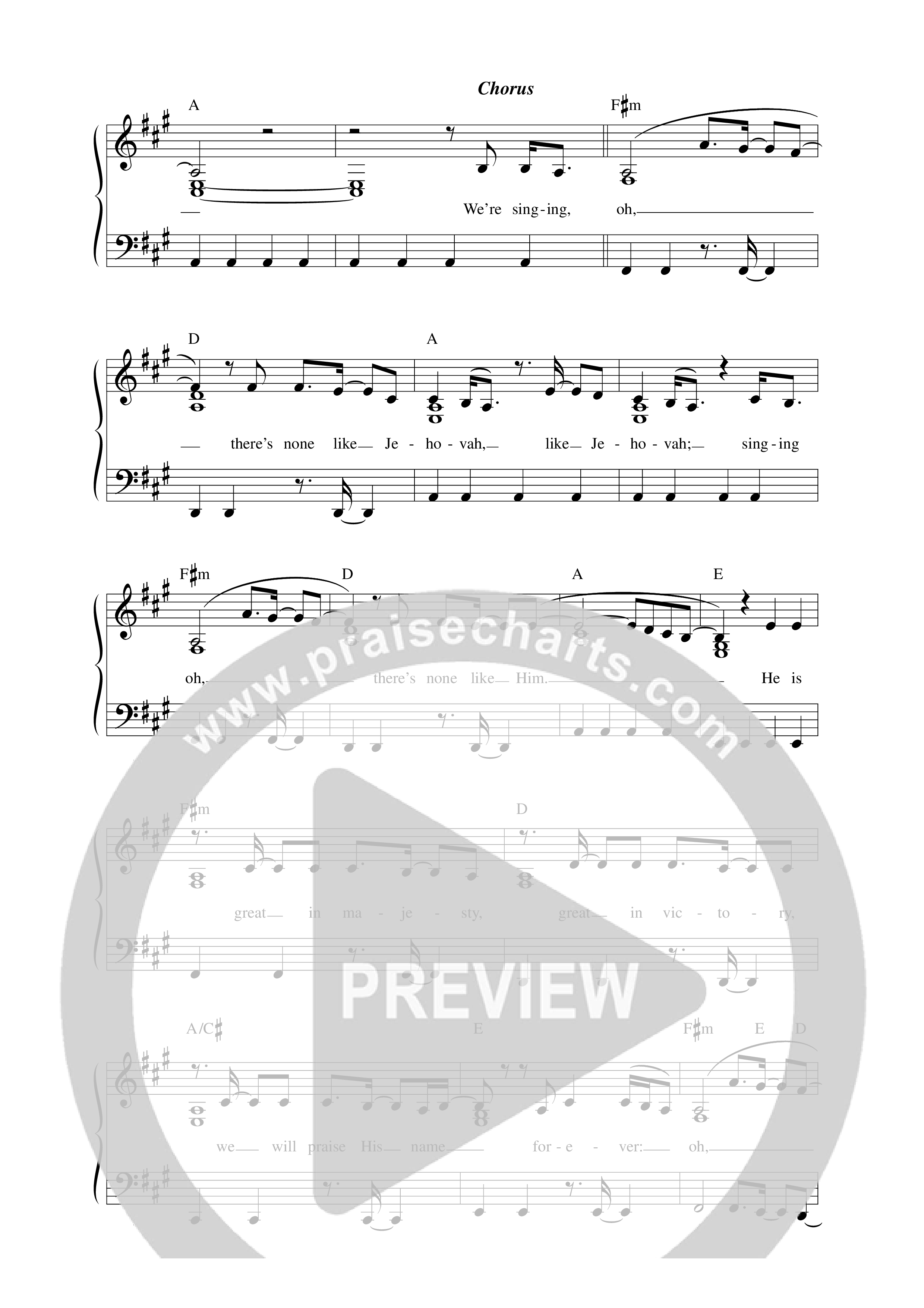 None Like Jehovah Lead Sheet Melody (Philippa Hanna)