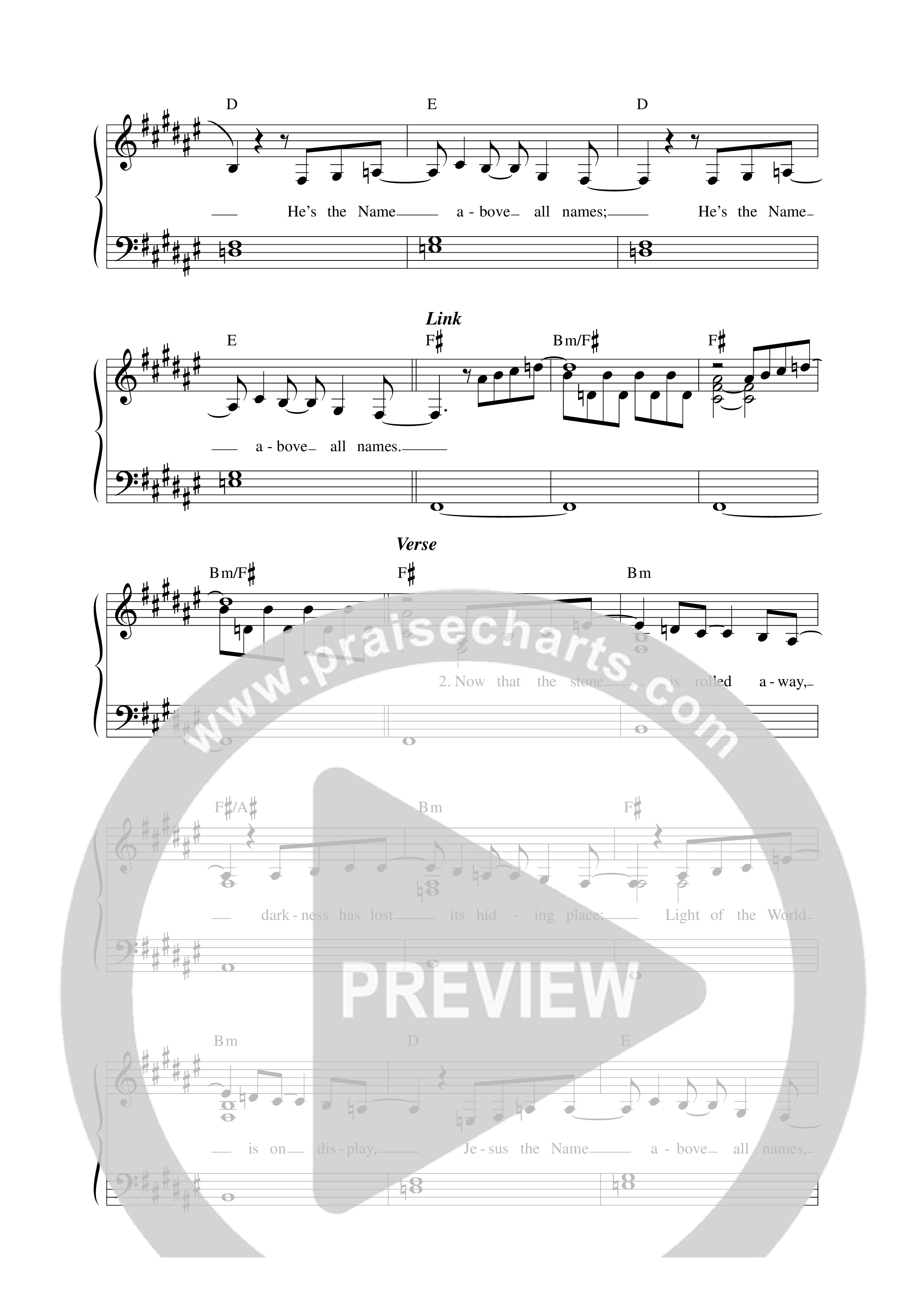 The Name / Alpha and Omega Lead Sheet Melody (Philippa Hanna)