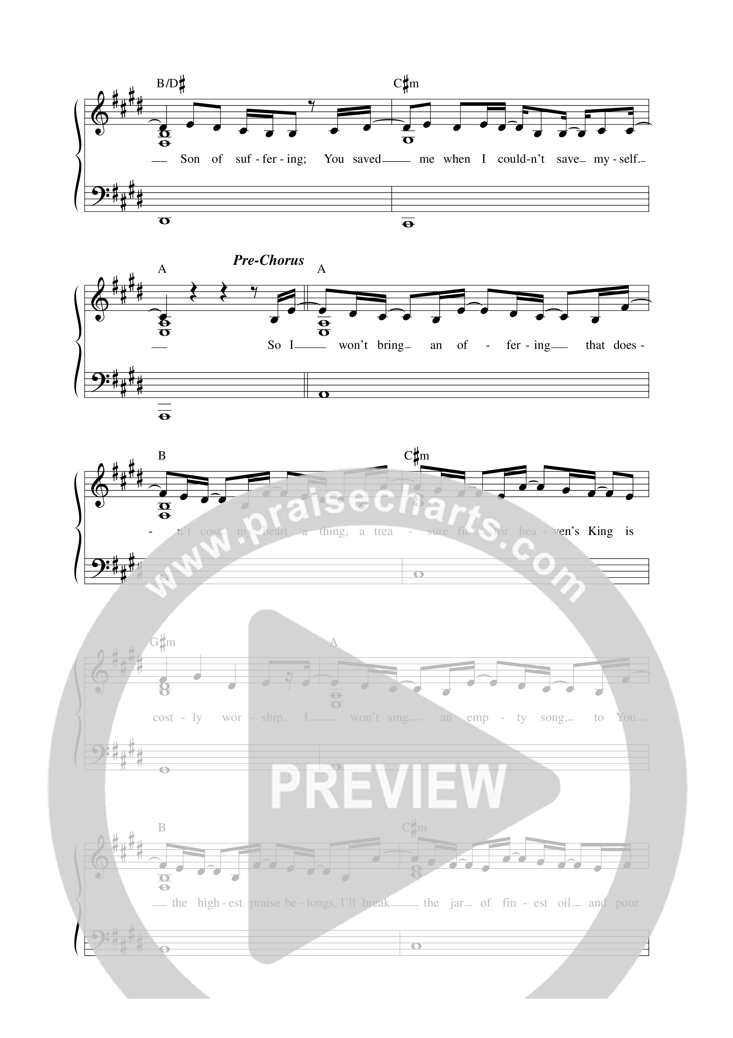 Costly Worship Lead Sheet Melody (Philippa Hanna)