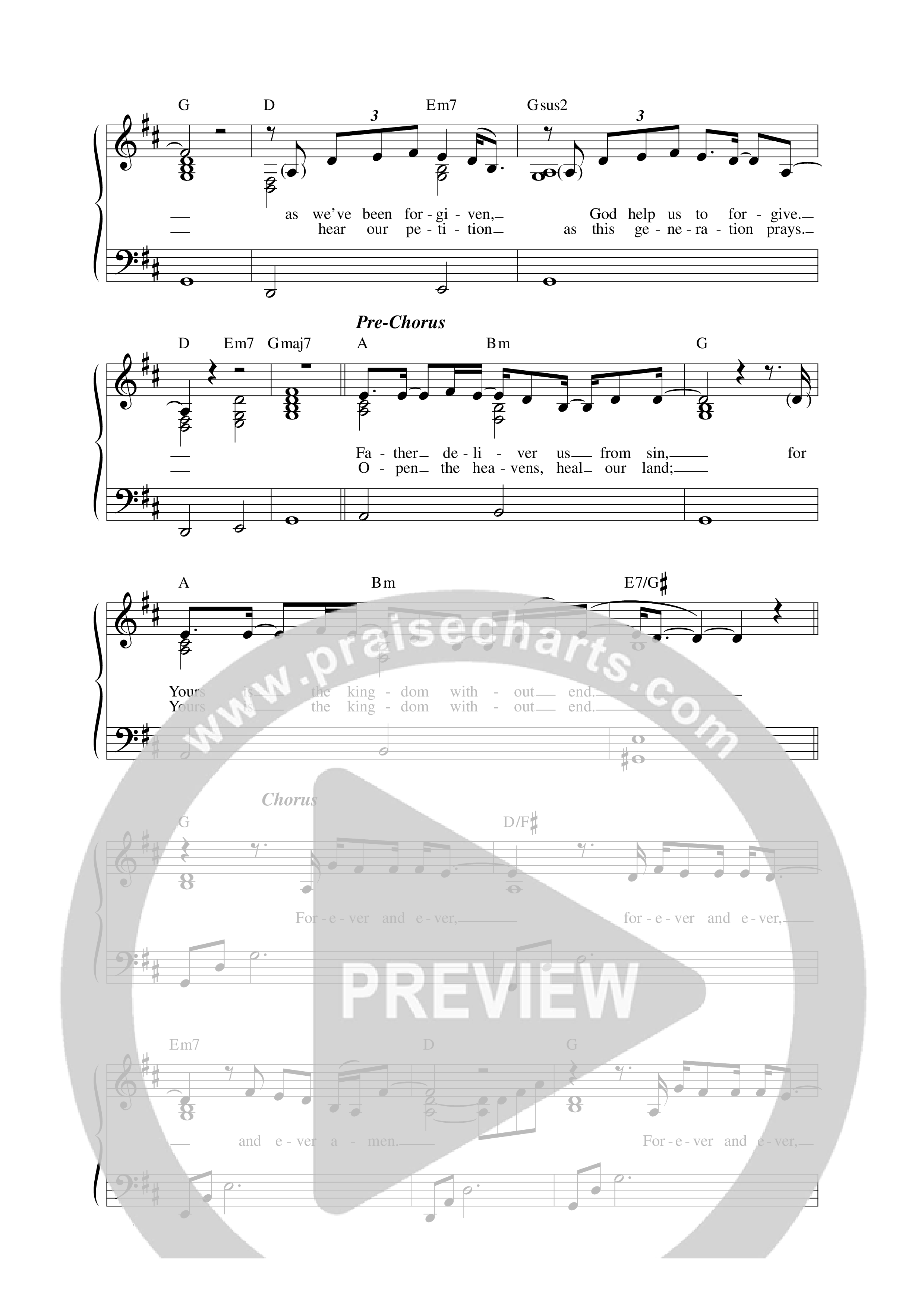 And Ever, Amen Lead Sheet Melody (Philippa Hanna)