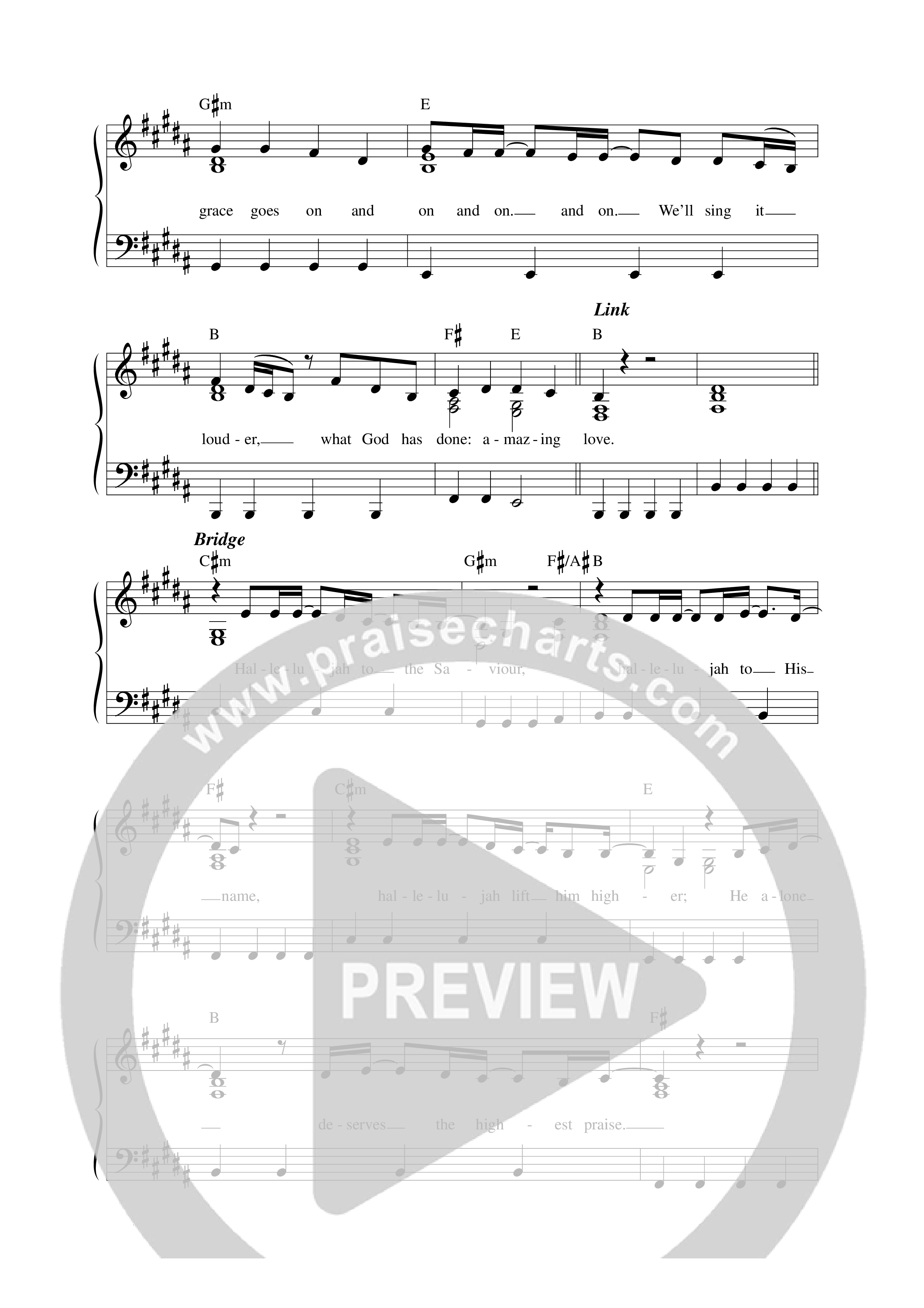 Amazing Love Lead Sheet Melody (Philippa Hanna)