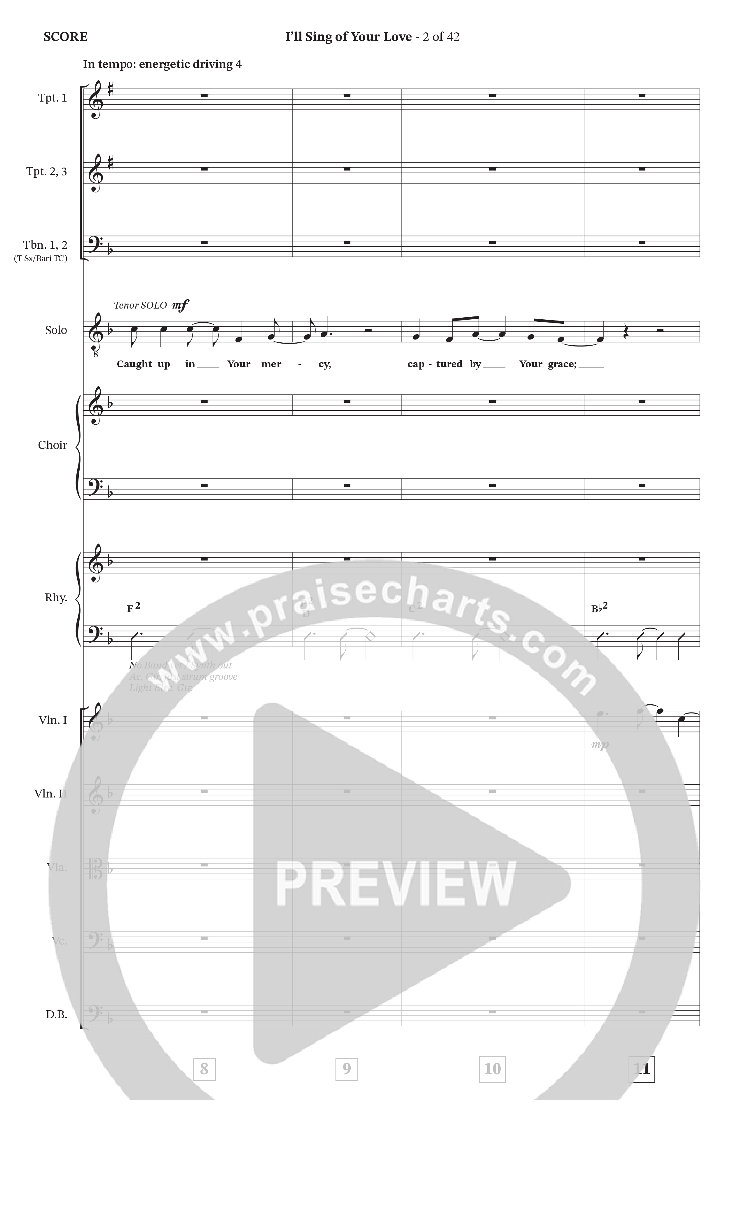 I'll Sing Of Your Love (Choral Anthem SATB) Orchestration (The Brooklyn Tabernacle Choir / Arr. Carol Cymbala / Orch. Jason Michael Webb)