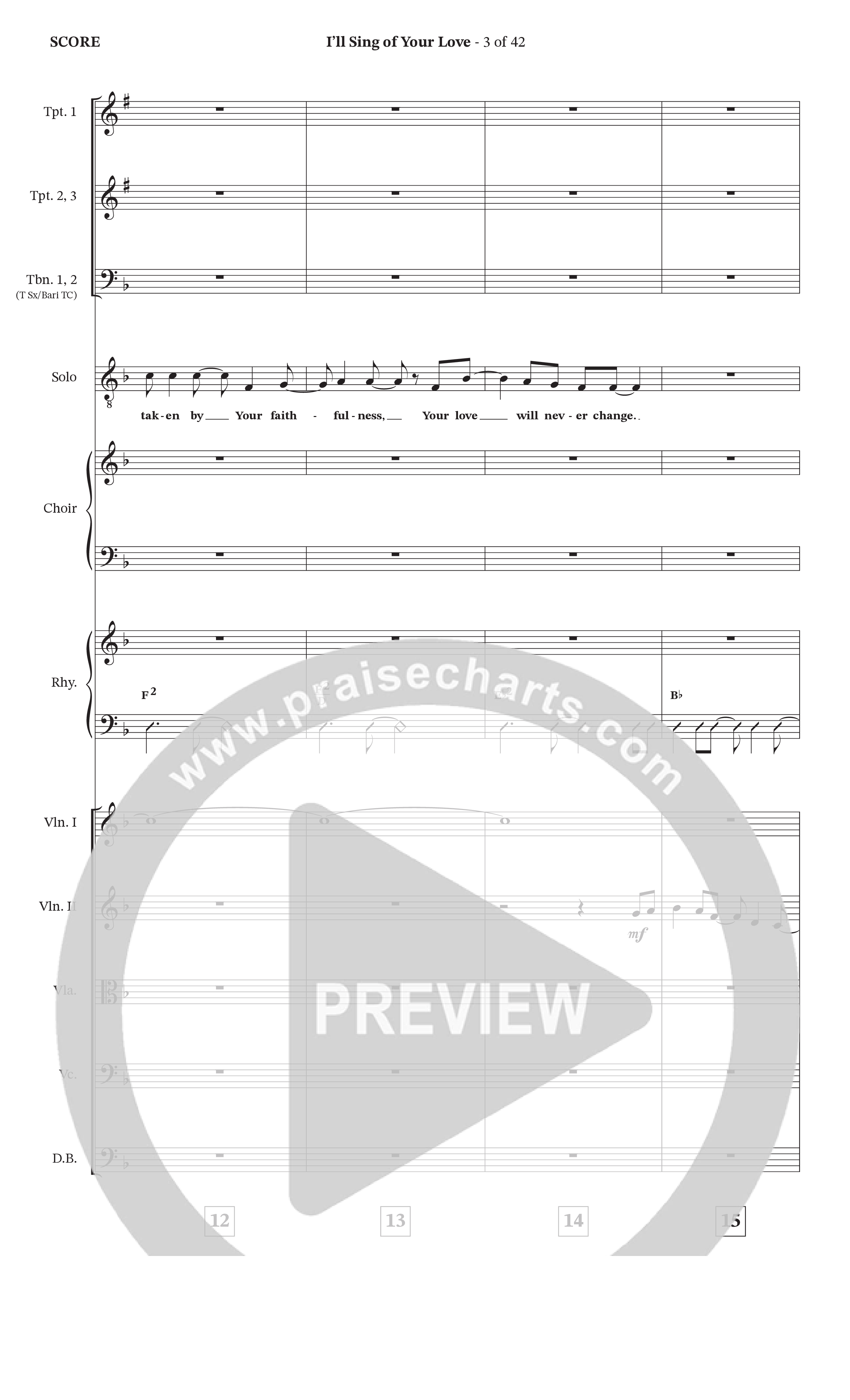 I'll Sing Of Your Love (Choral Anthem SATB) Orchestration (The Brooklyn Tabernacle Choir / Arr. Carol Cymbala / Orch. Jason Michael Webb)