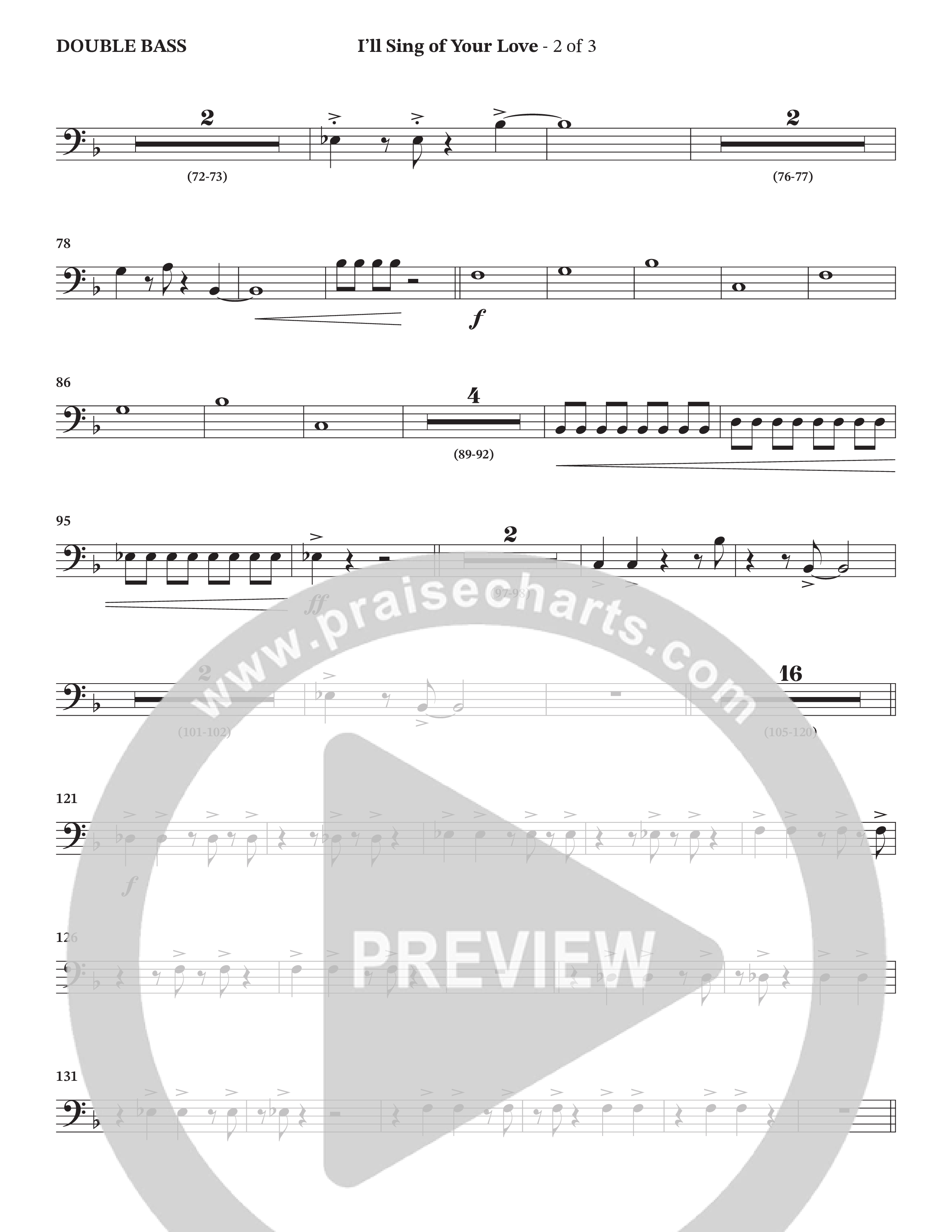 I'll Sing Of Your Love (Choral Anthem SATB) Double Bass (The Brooklyn Tabernacle Choir / Arr. Carol Cymbala / Orch. Jason Michael Webb)
