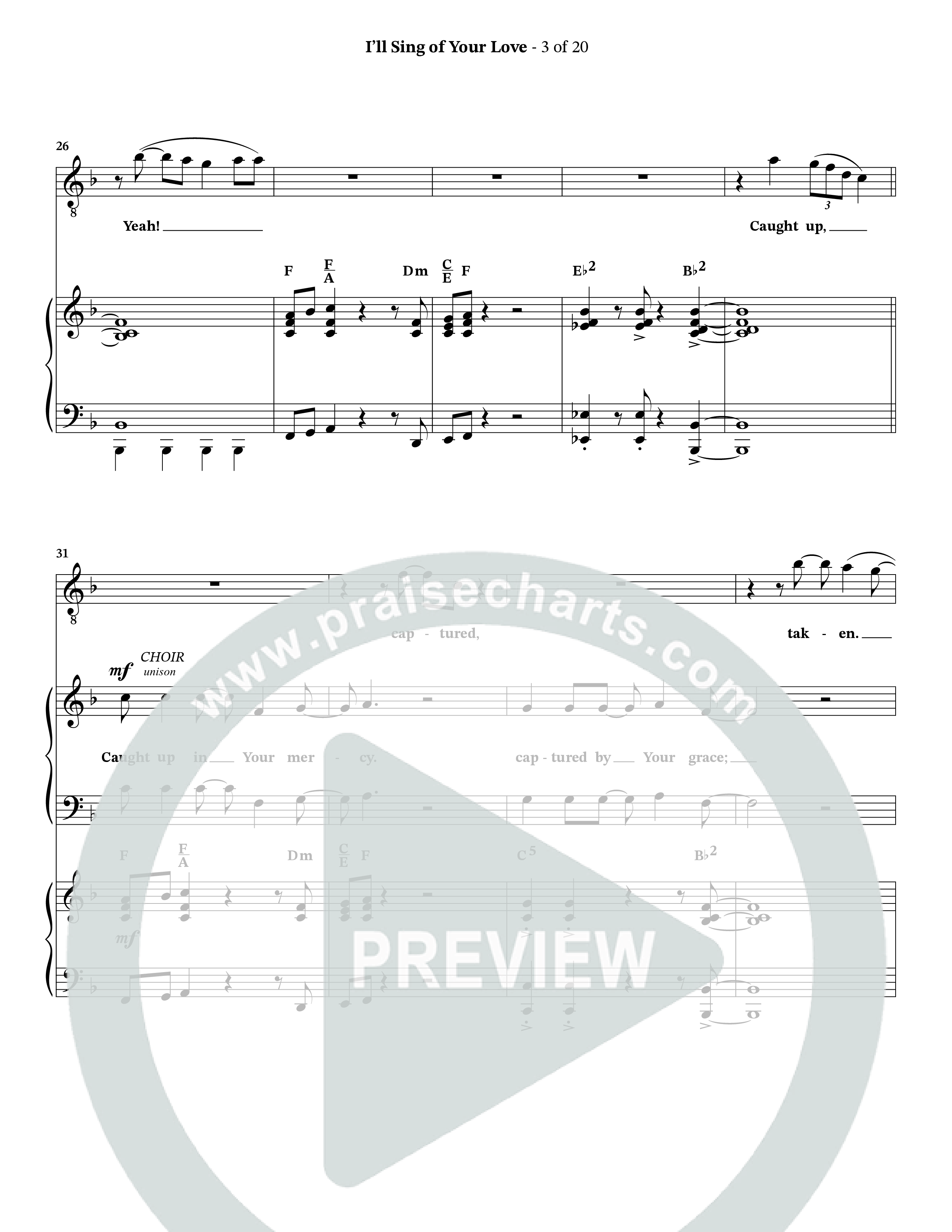 I'll Sing Of Your Love (Choral Anthem SATB) Anthem (SATB/Piano) (The Brooklyn Tabernacle Choir / Arr. Carol Cymbala / Orch. Jason Michael Webb)