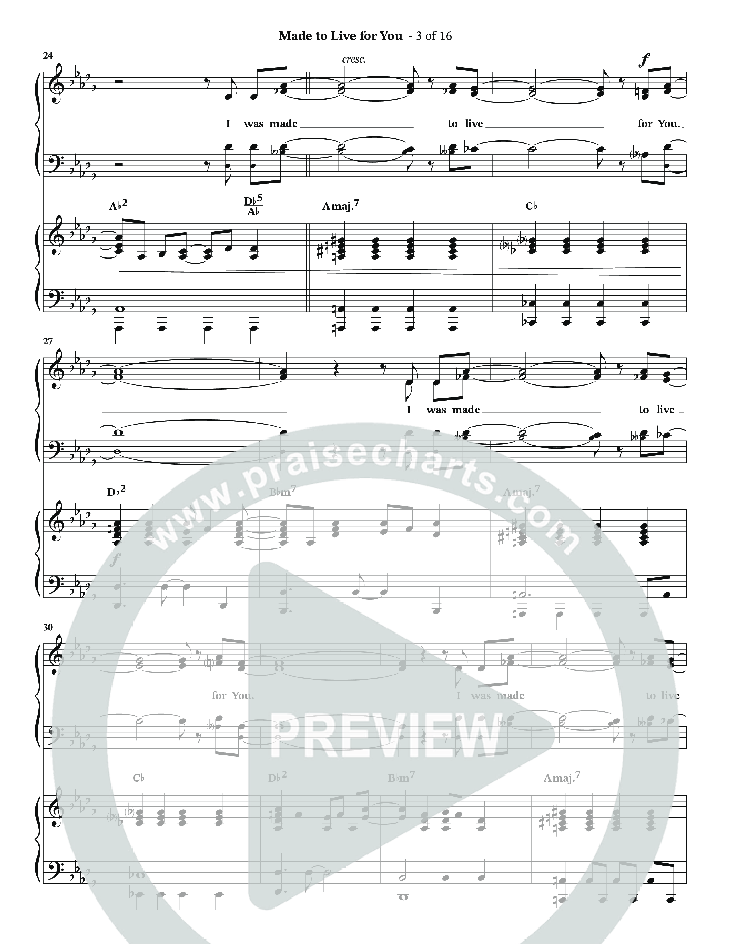 Made To Live For You (Choral Anthem SATB) Anthem (SATB/Piano) (The Brooklyn Tabernacle Choir / Arr. Carol Cymbala / Orch. Jason Michael Webb)