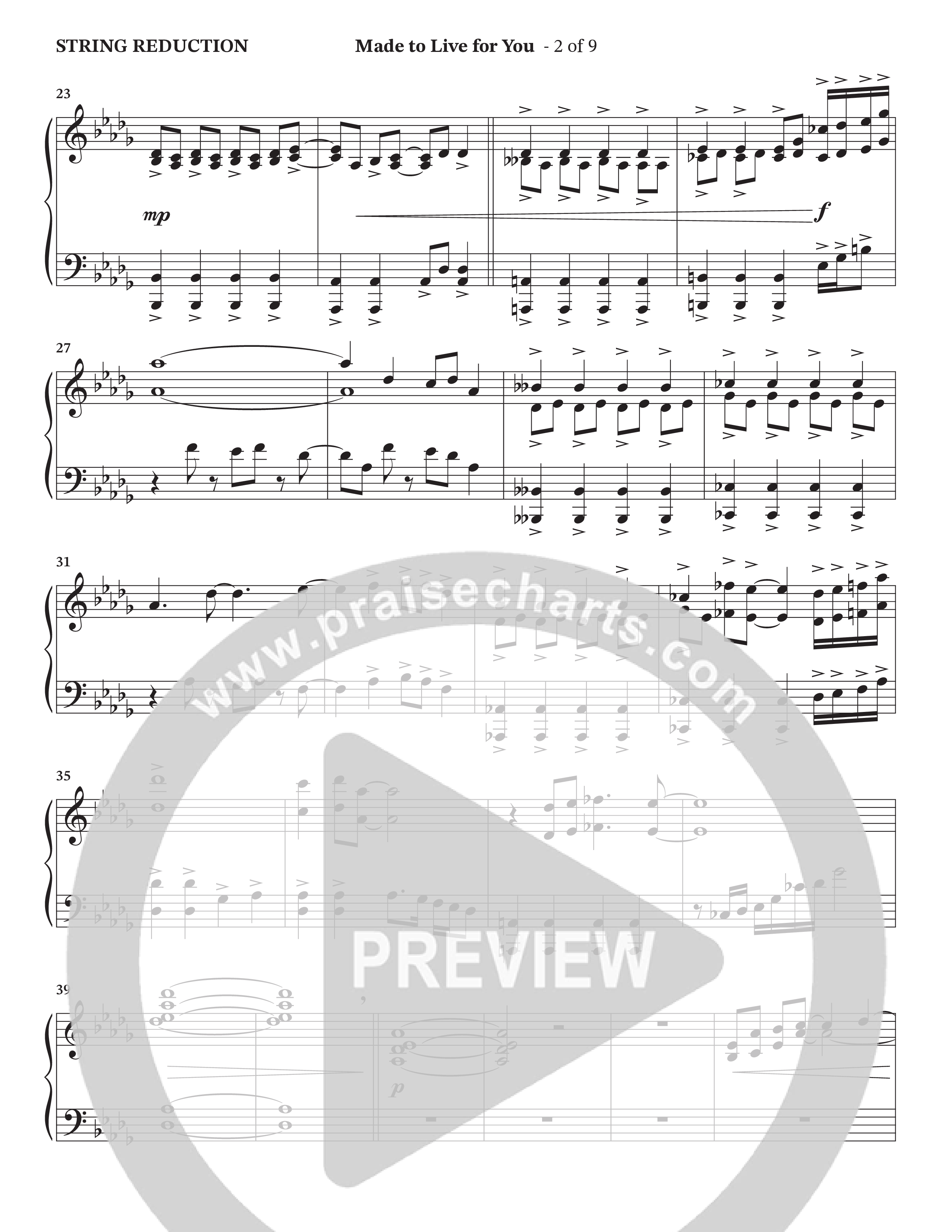 Made To Live For You (Choral Anthem SATB) String Reduction (The Brooklyn Tabernacle Choir / Arr. Carol Cymbala / Orch. Jason Michael Webb)