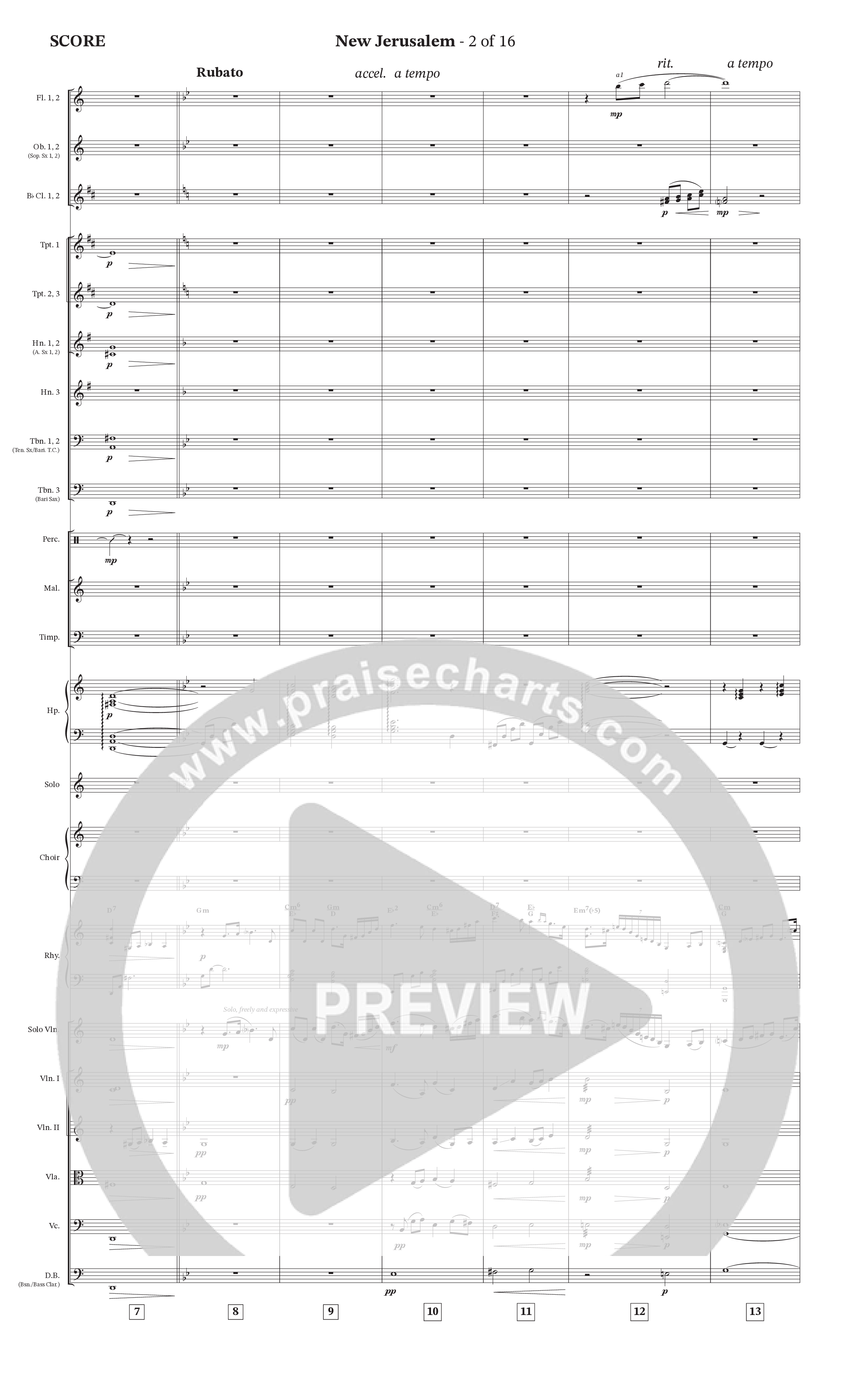 New Jerusalem (Choral Anthem SATB) Orchestration (The Brooklyn Tabernacle Choir / Arr. Carol Cymbala / Arr. Jason Webb / Orch. David Hamilton)
