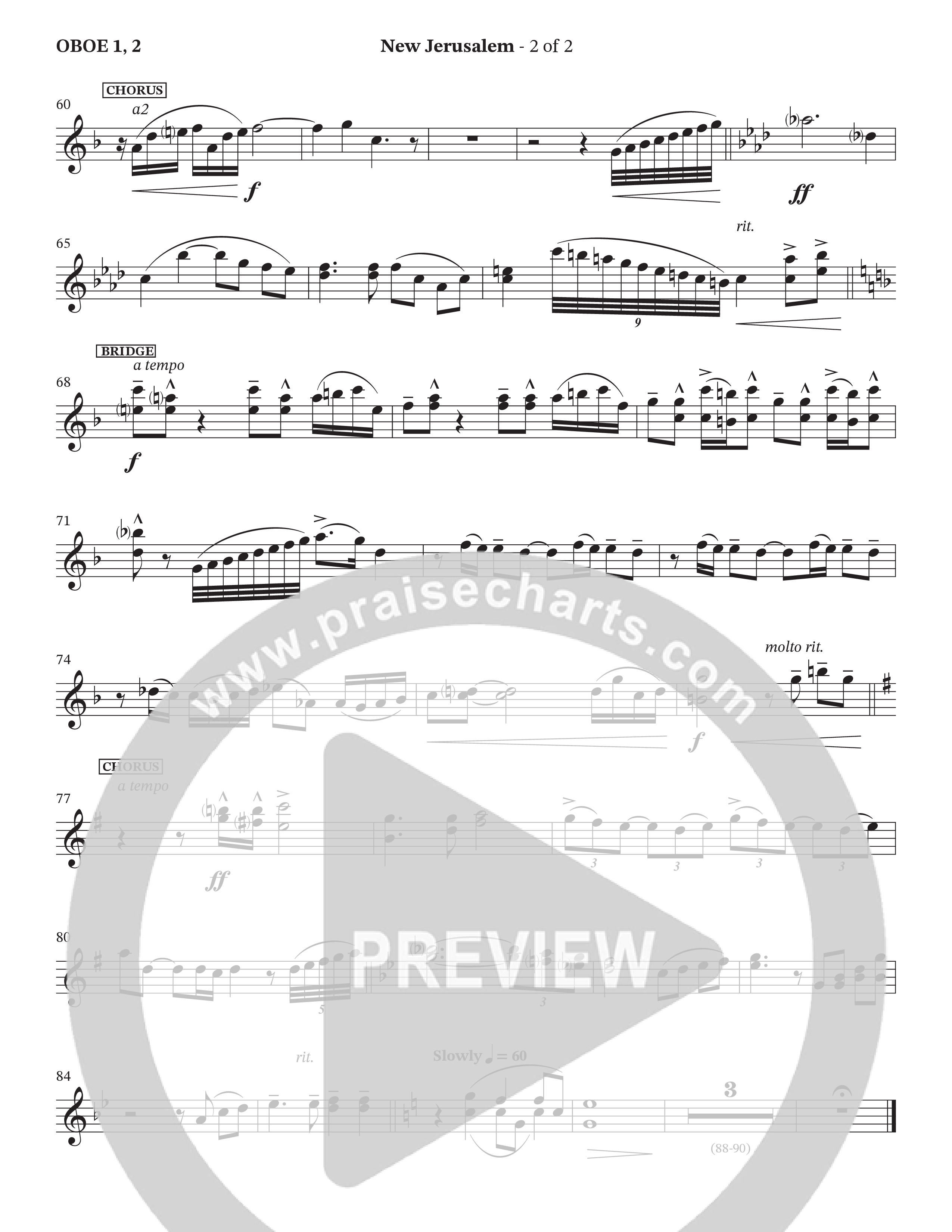 New Jerusalem (Choral Anthem SATB) Oboe (The Brooklyn Tabernacle Choir / Arr. Carol Cymbala / Arr. Jason Webb / Orch. David Hamilton)