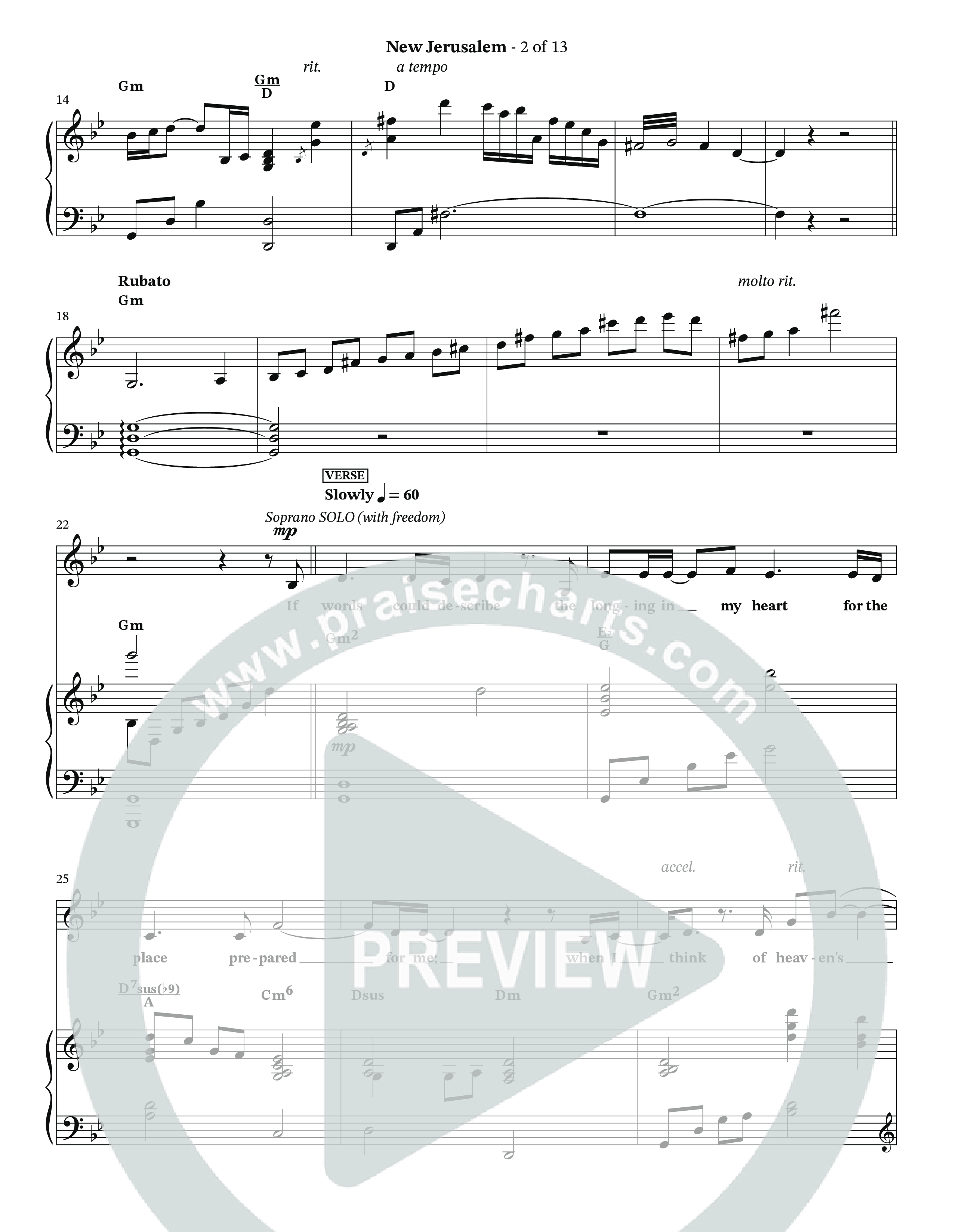 New Jerusalem (Choral Anthem SATB) Anthem (SATB/Piano) (The Brooklyn Tabernacle Choir / Arr. Carol Cymbala / Arr. Jason Webb / Orch. David Hamilton)