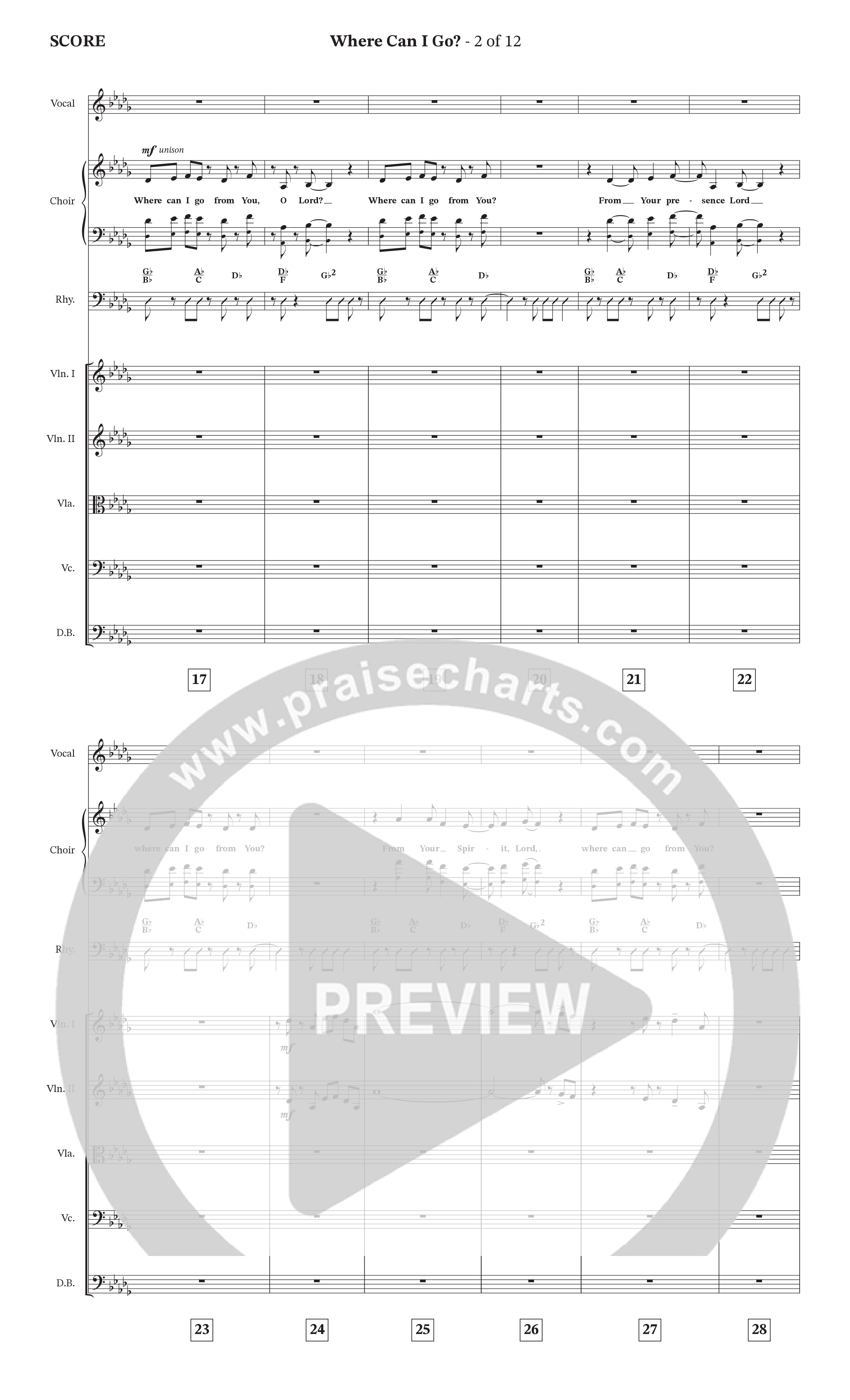 Where Can I Go (Choral Anthem SATB) Conductor's Score (The Brooklyn Tabernacle Choir / Arr. Carol Cymbala / Orch. Jason Michael Webb)