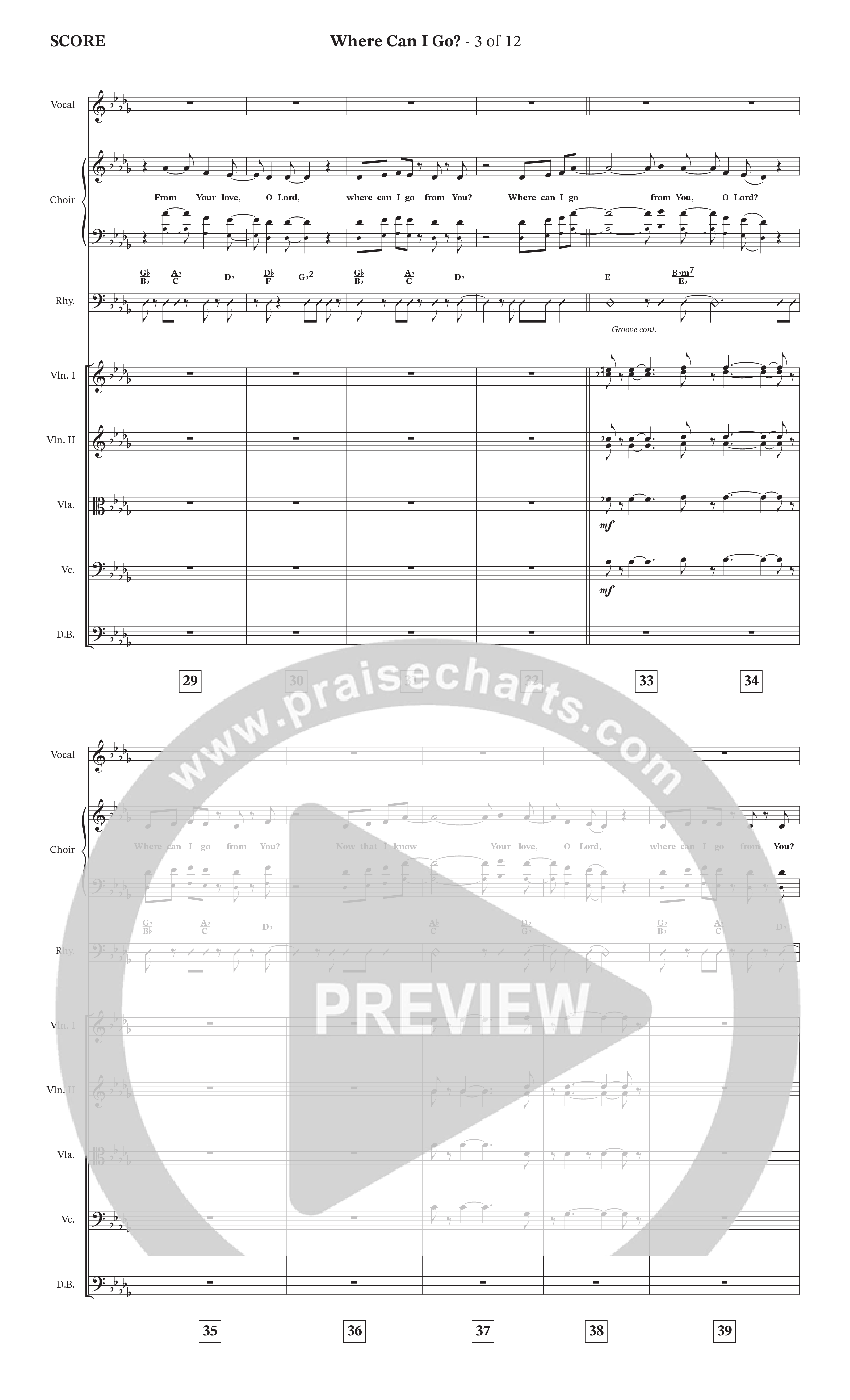 Where Can I Go (Choral Anthem SATB) Conductor's Score (The Brooklyn Tabernacle Choir / Arr. Carol Cymbala / Orch. Jason Michael Webb)