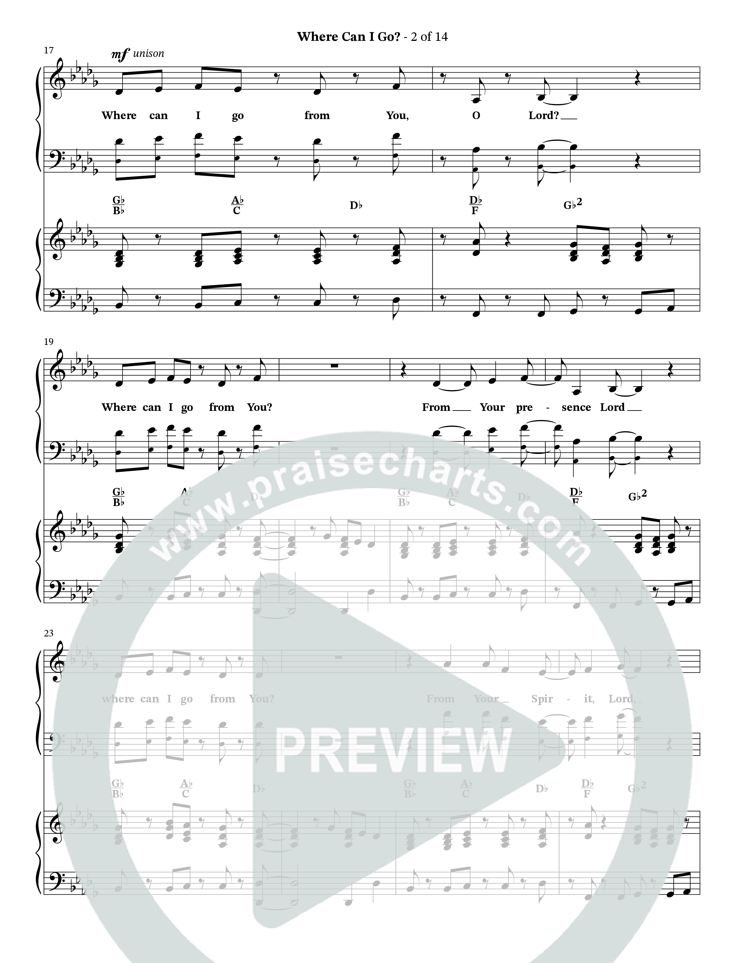Where Can I Go (Choral Anthem SATB) Anthem (SATB/Piano) (The Brooklyn Tabernacle Choir / Arr. Carol Cymbala / Orch. Jason Michael Webb)