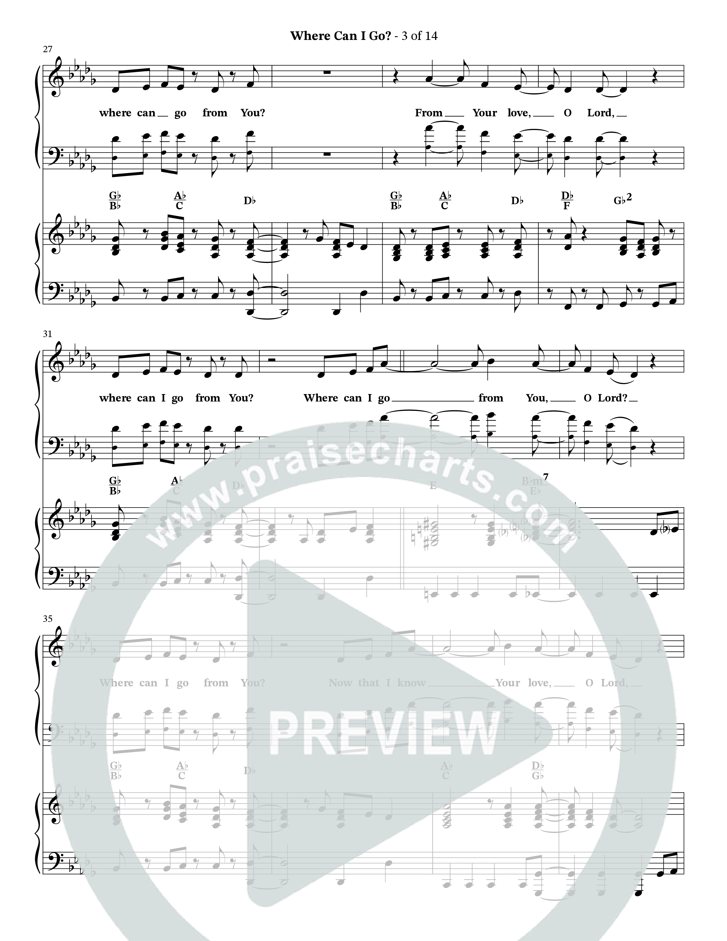 Where Can I Go (Choral Anthem SATB) Anthem (SATB/Piano) (The Brooklyn Tabernacle Choir / Arr. Carol Cymbala / Orch. Jason Michael Webb)