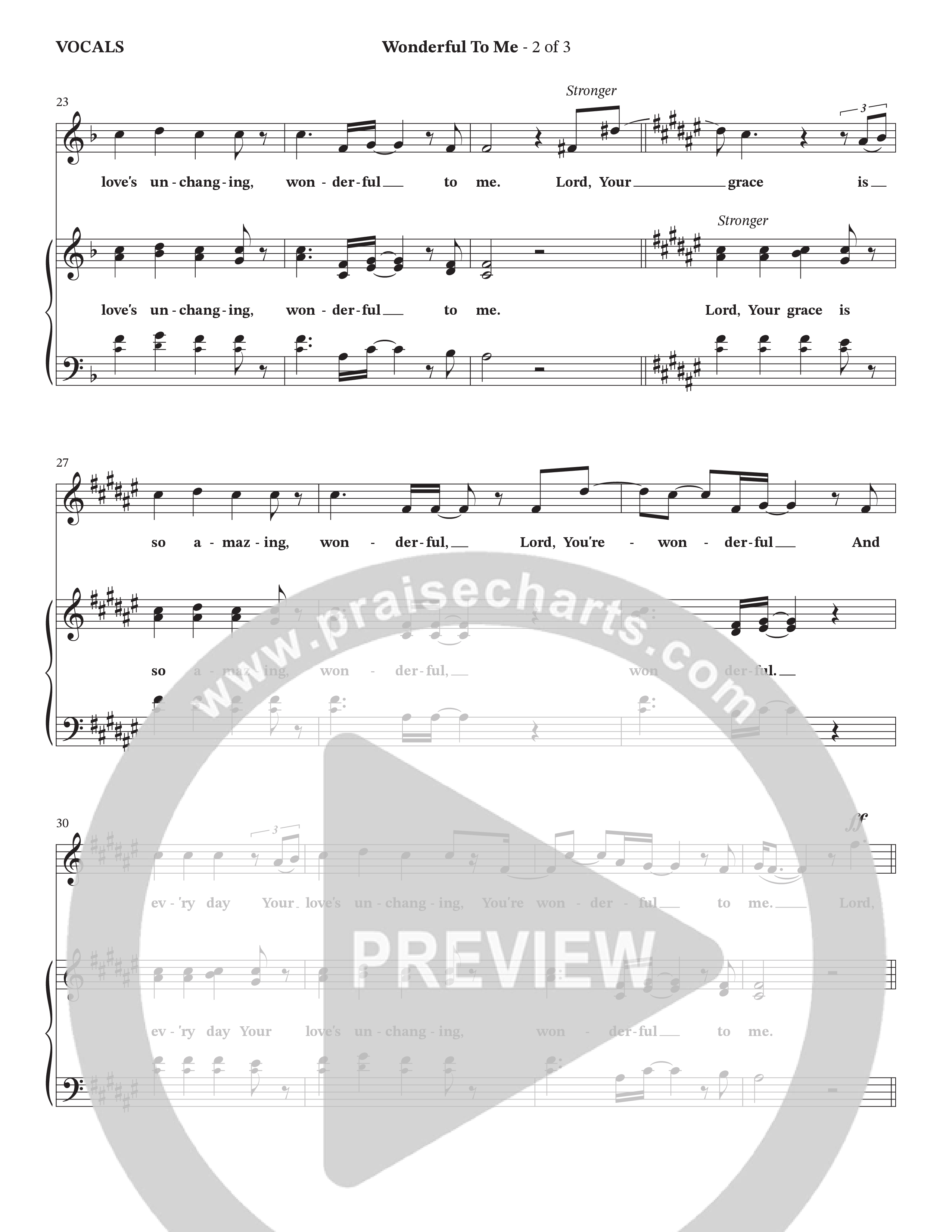 Wonderful To Me (Choral Anthem SATB) Choir Sheet (SATB) (The Brooklyn Tabernacle Choir / Arr. Carol Cymbala / Orch. Jason Michael Webb)