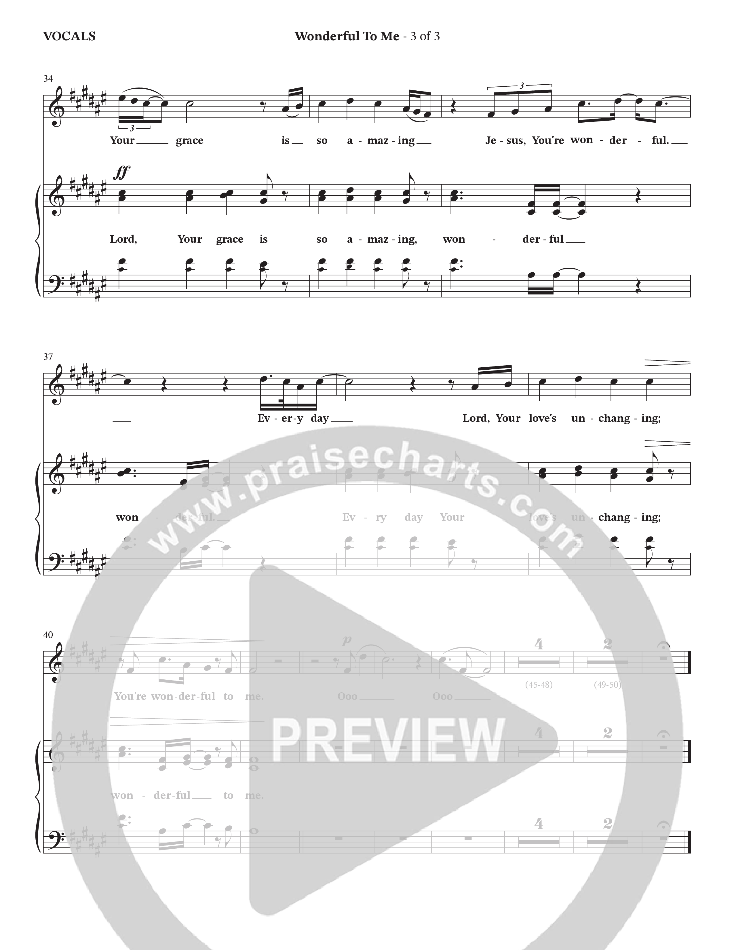 Wonderful To Me (Choral Anthem SATB) Choir Sheet (SATB) (The Brooklyn Tabernacle Choir / Arr. Carol Cymbala / Orch. Jason Michael Webb)