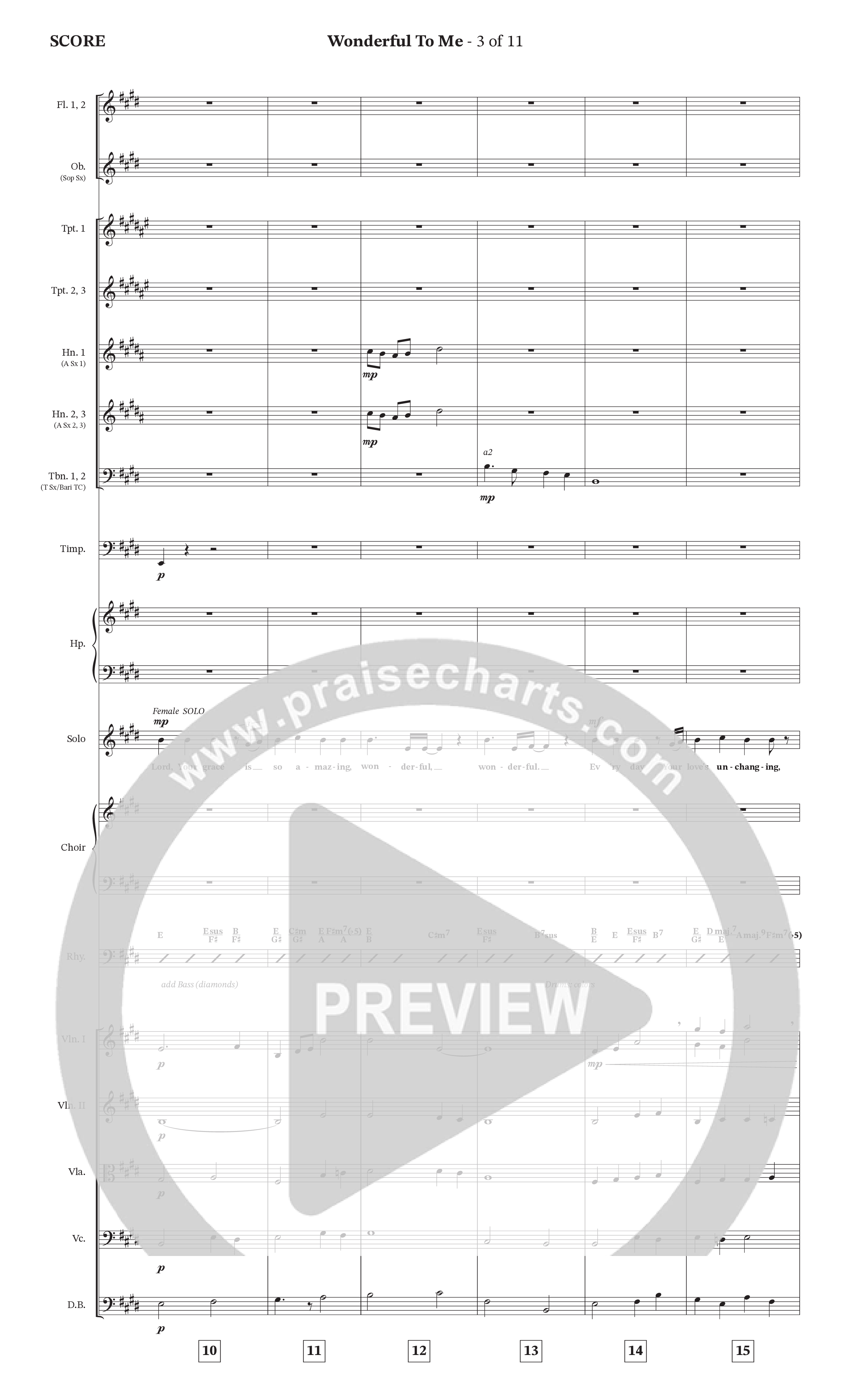 Wonderful To Me (Choral Anthem SATB) Orchestration (The Brooklyn Tabernacle Choir / Arr. Carol Cymbala / Orch. Jason Michael Webb)