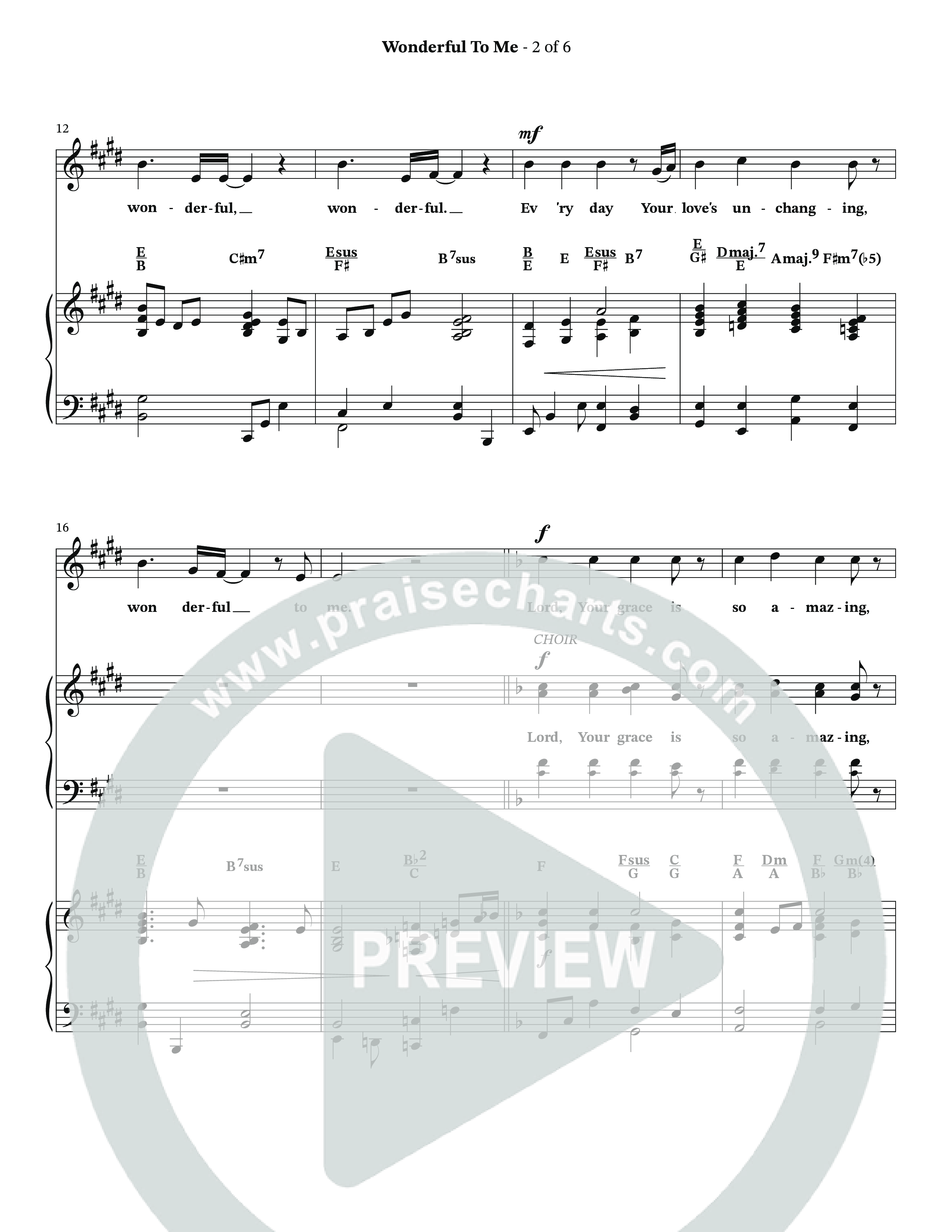 Wonderful To Me (Choral Anthem SATB) Anthem (SATB/Piano) (The Brooklyn Tabernacle Choir / Arr. Carol Cymbala / Orch. Jason Michael Webb)