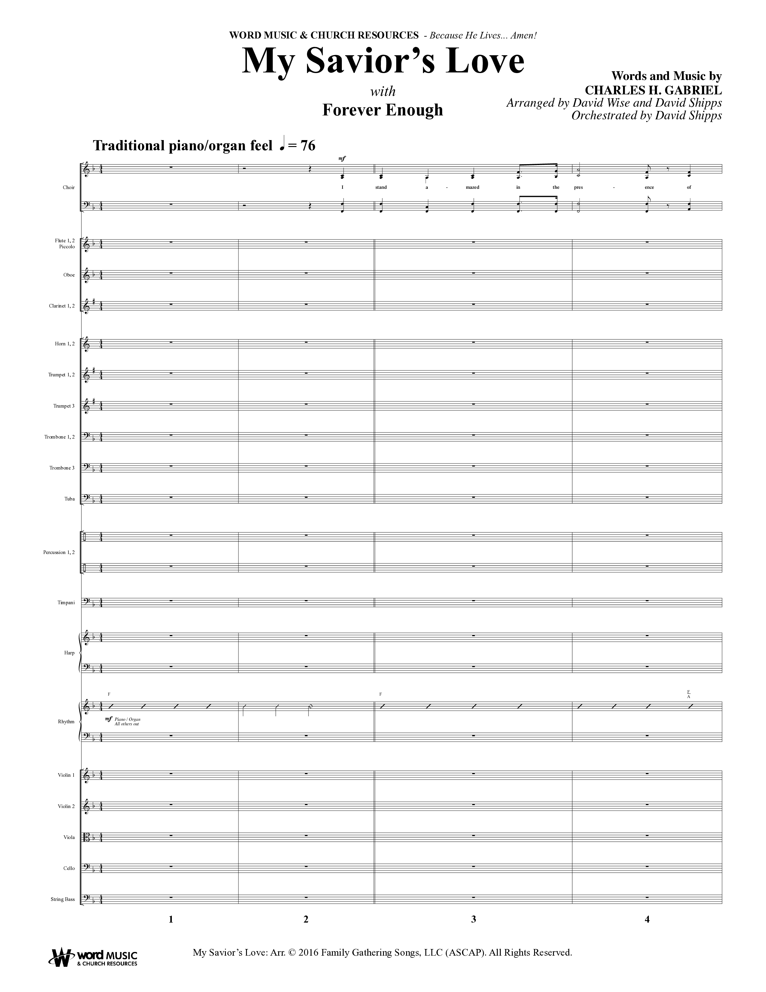 Because He Lives Amen (7 Song Choral Collection) Orchestrations (SATB) (Arr. David Wise / Orch. David Shipps)