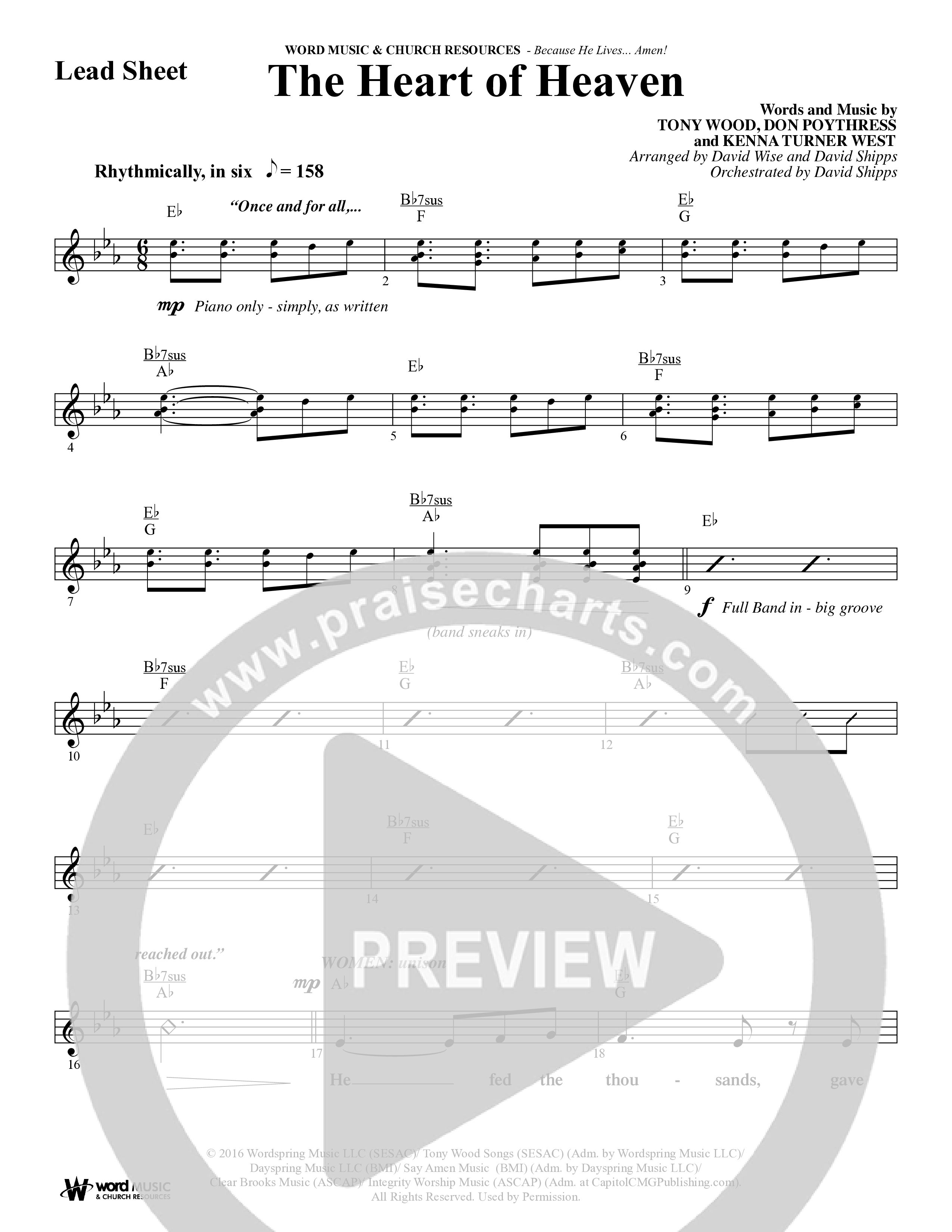 Because He Lives Amen (7 Song Choral Collection) Song 2 (Lead & Chords) (Arr. David Wise / Orch. David Shipps)