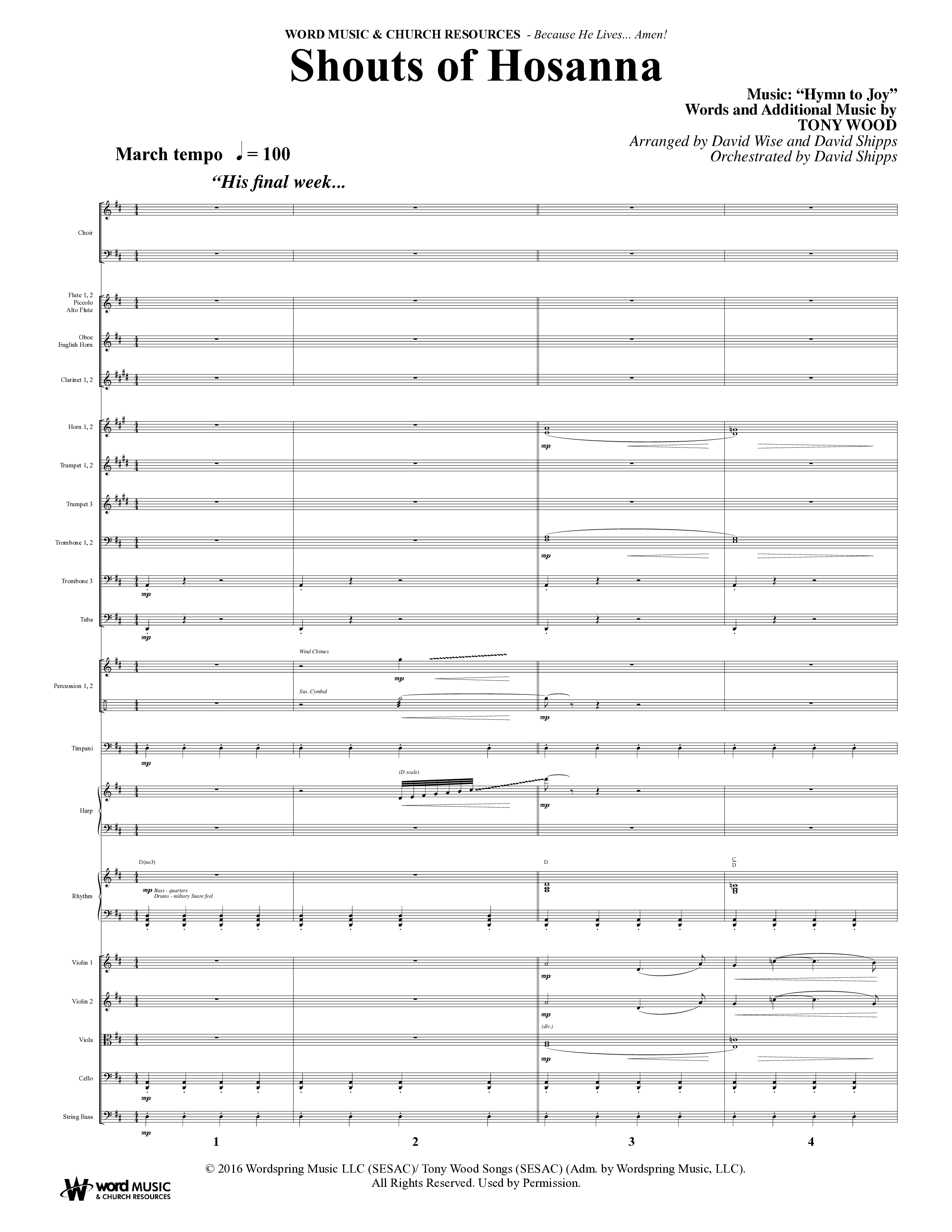 Because He Lives Amen (7 Song Choral Collection) Song 4 (Orchestration) (Arr. David Wise / Orch. David Shipps)
