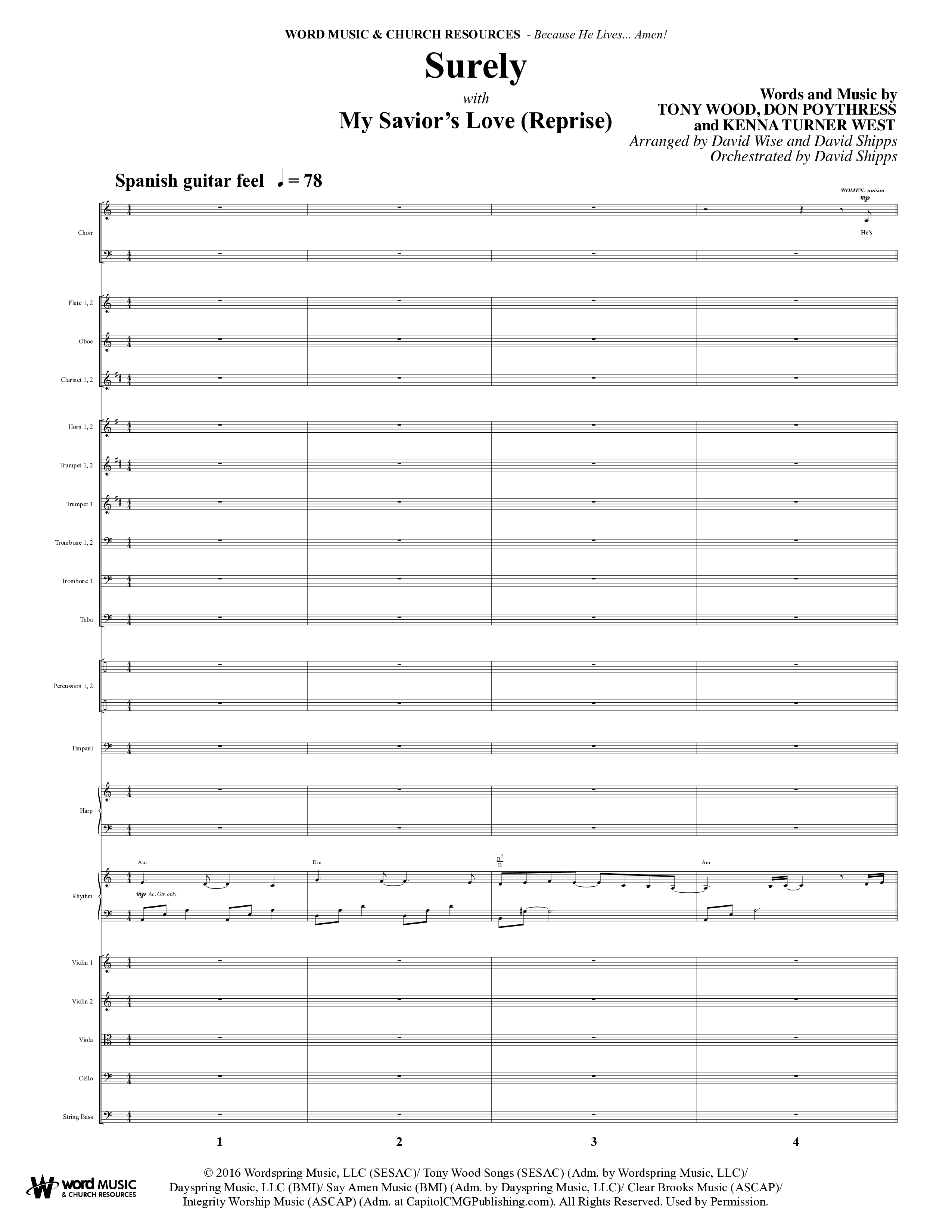 Because He Lives Amen (7 Song Choral Collection) Song 5 (Orchestration) (Arr. David Wise / Orch. David Shipps)