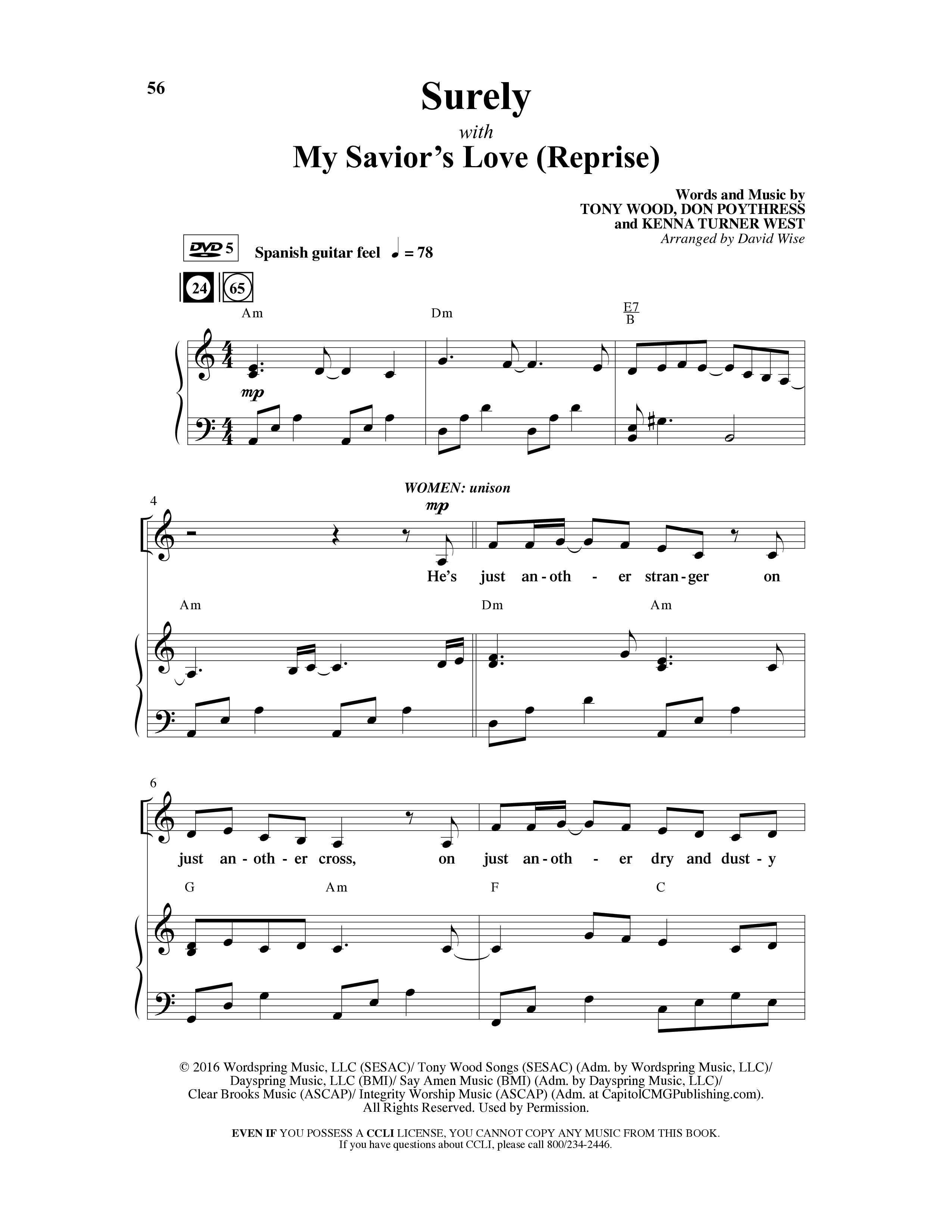 Because He Lives Amen (7 Song Choral Collection) Song 5 (Piano SATB) (Arr. David Wise / Orch. David Shipps)