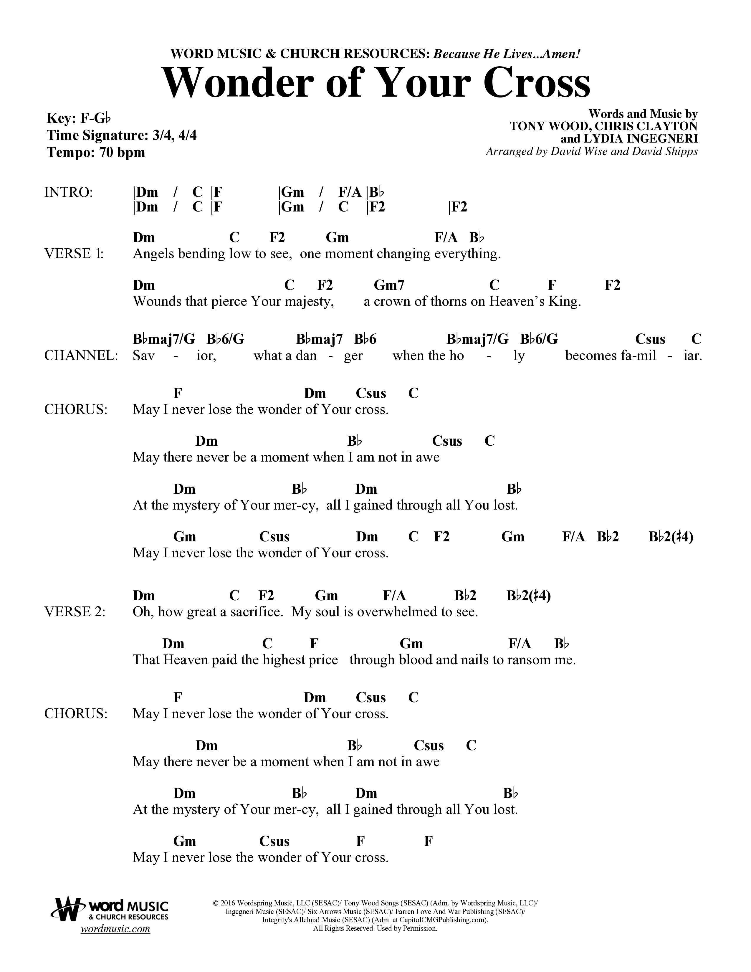 Because He Lives Amen (7 Song Choral Collection) Song 6 (Lead & Chords) (Arr. David Wise / Orch. David Shipps)