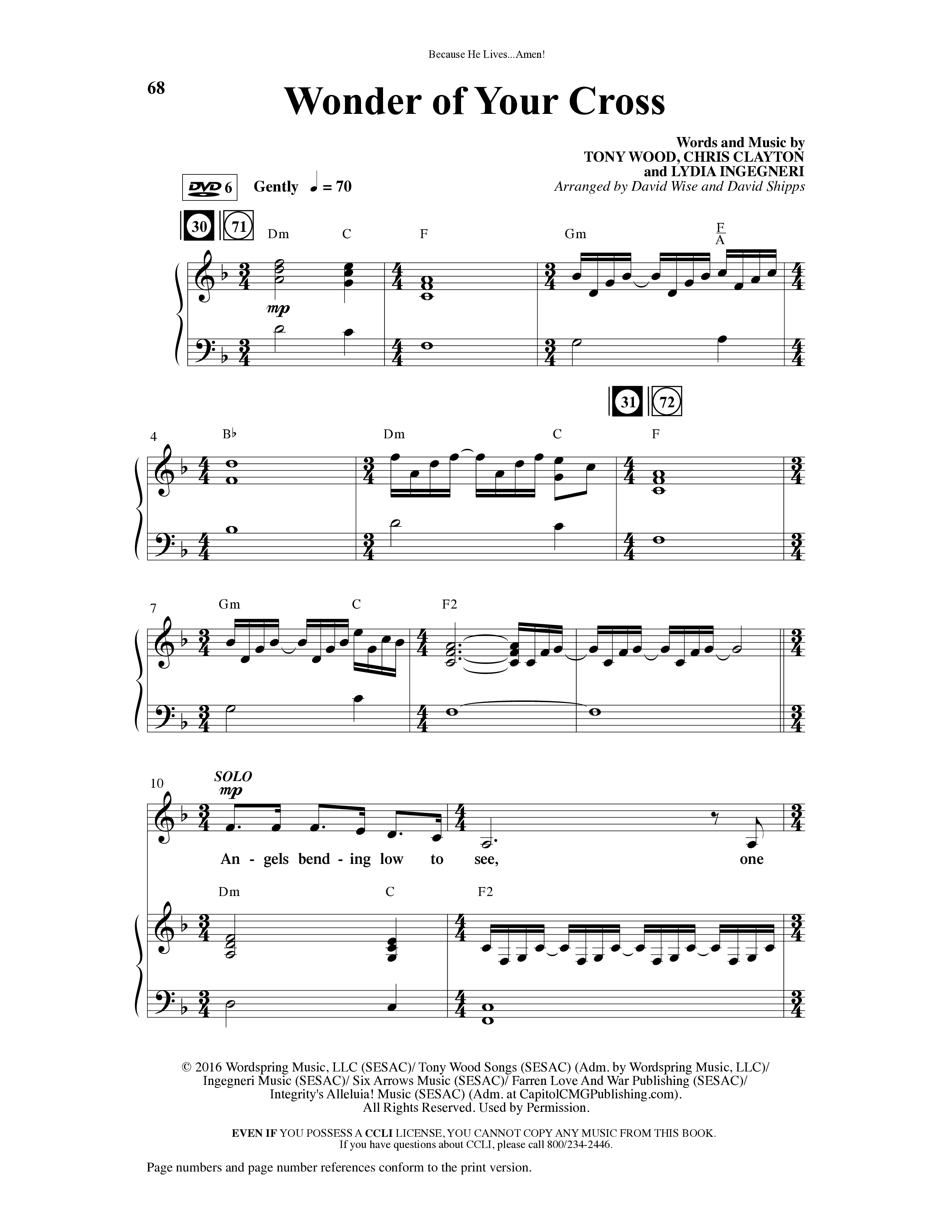 Because He Lives Amen (7 Song Choral Collection) Song 6 (Piano SATB) (Arr. David Wise / Orch. David Shipps)