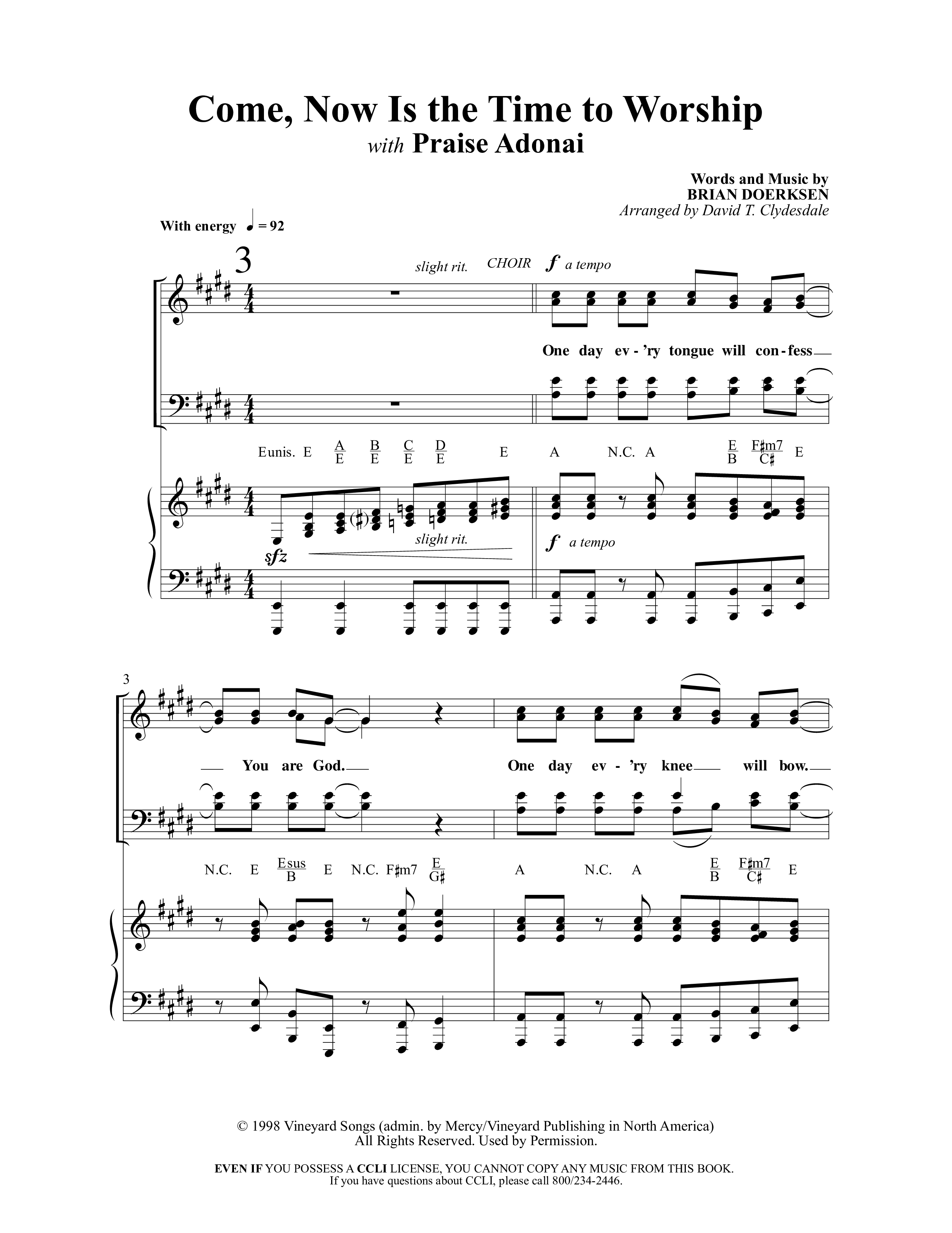 Believe (10 Song Choral Collection) Song 2 (Piano SATB) (Arr. David Clydesdale)