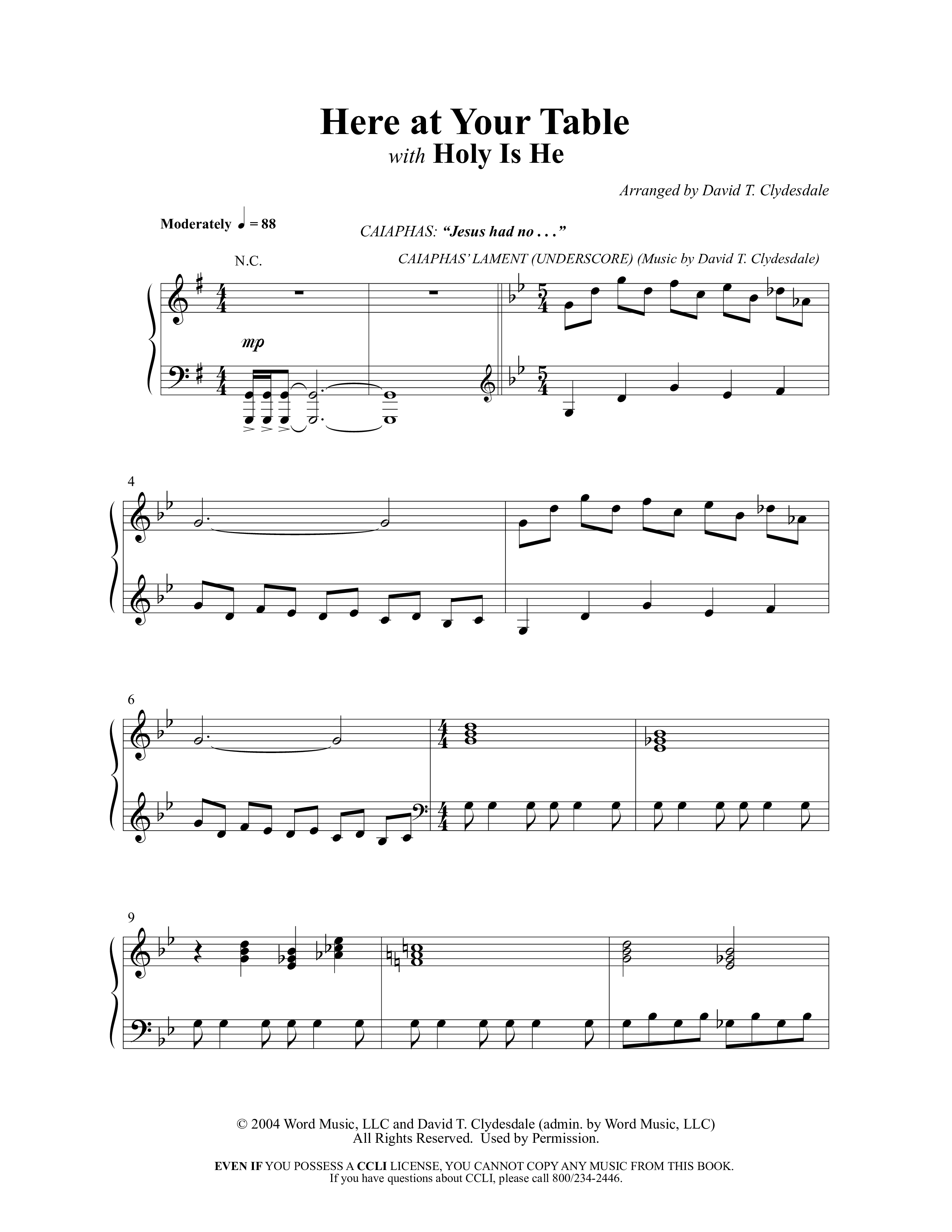Believe (10 Song Choral Collection) Song 4 (Piano SATB) (Arr. David Clydesdale)