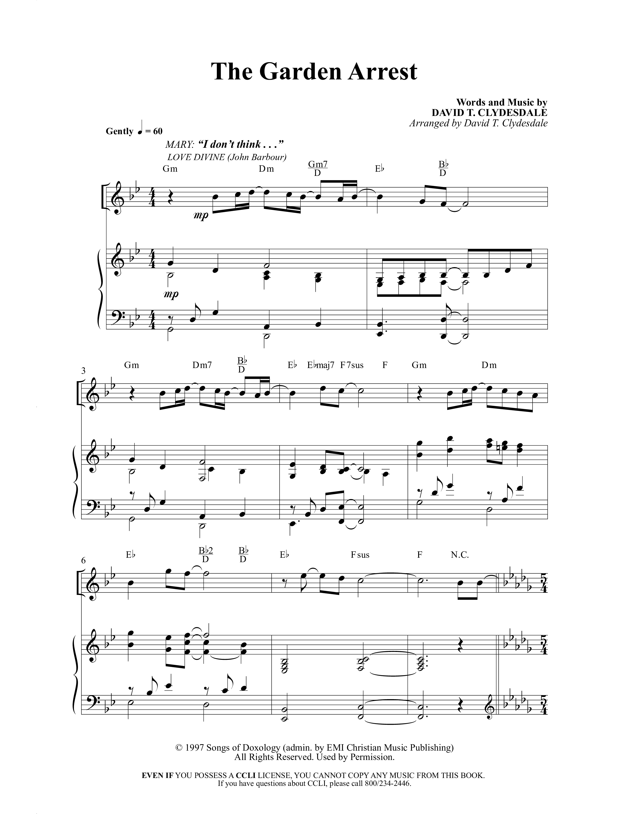 Believe (10 Song Choral Collection) Song 5 (Piano SATB) (Arr. David Clydesdale)