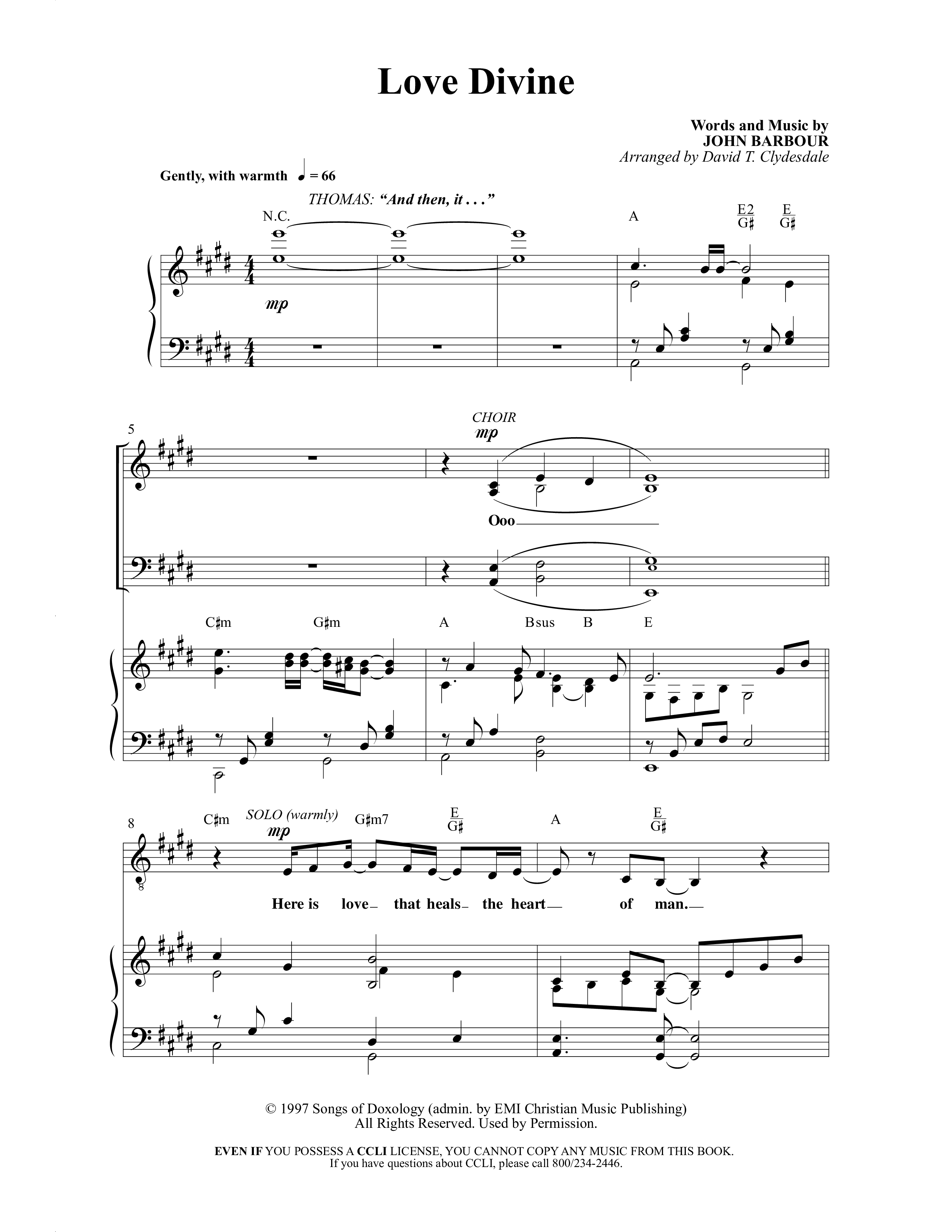 Believe (10 Song Choral Collection) Song 6 (Piano SATB) (Arr. David Clydesdale)
