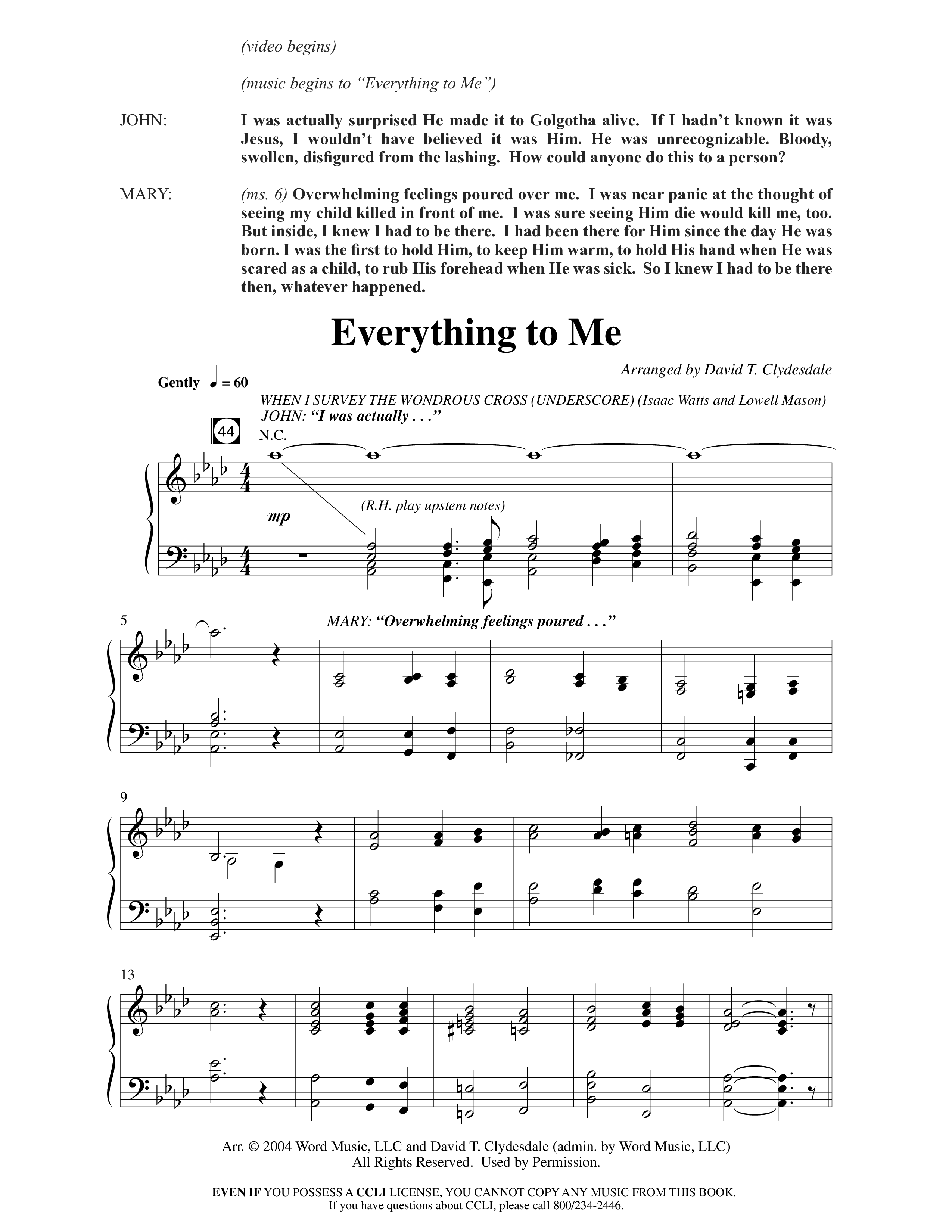 Believe (10 Song Choral Collection) Song 8 (Piano SATB) (Arr. David Clydesdale)