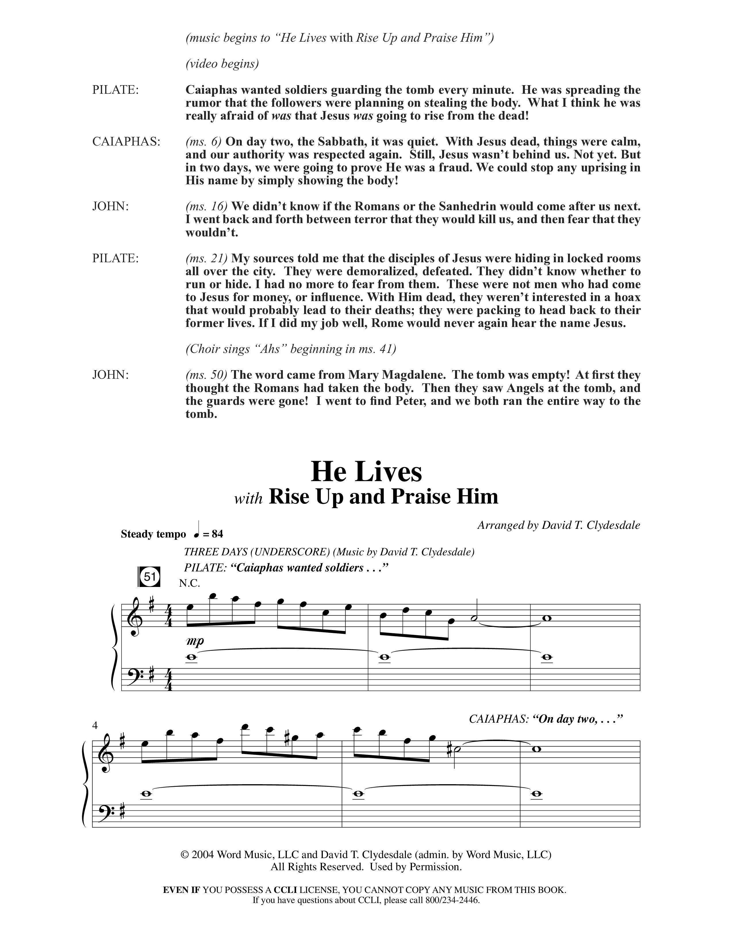 Believe (10 Song Choral Collection) Song 9 (Piano SATB) (Arr. David Clydesdale)
