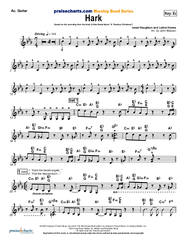 Hark Acoustic Guitar (Israel Houghton)