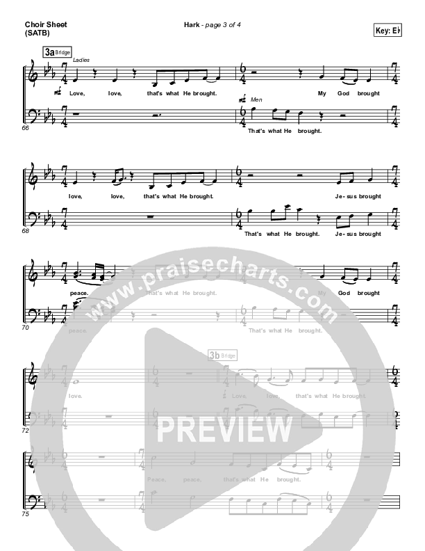 Hark Choir Sheet (SATB) (Israel Houghton)