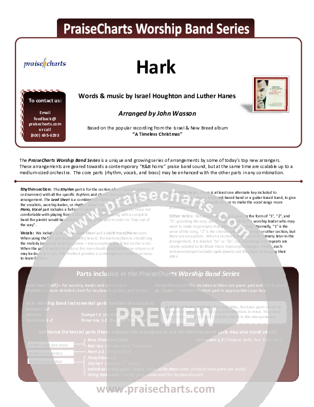Hark Cover Sheet (Israel Houghton)