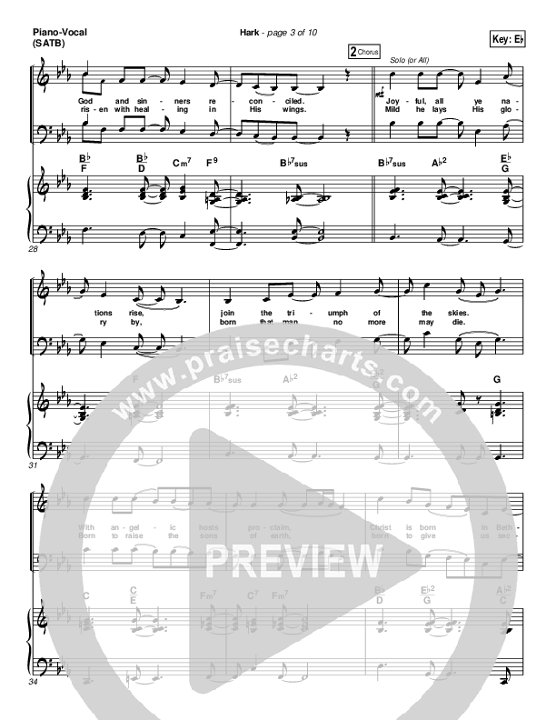 Hark Piano/Vocal (SATB) (Israel Houghton)
