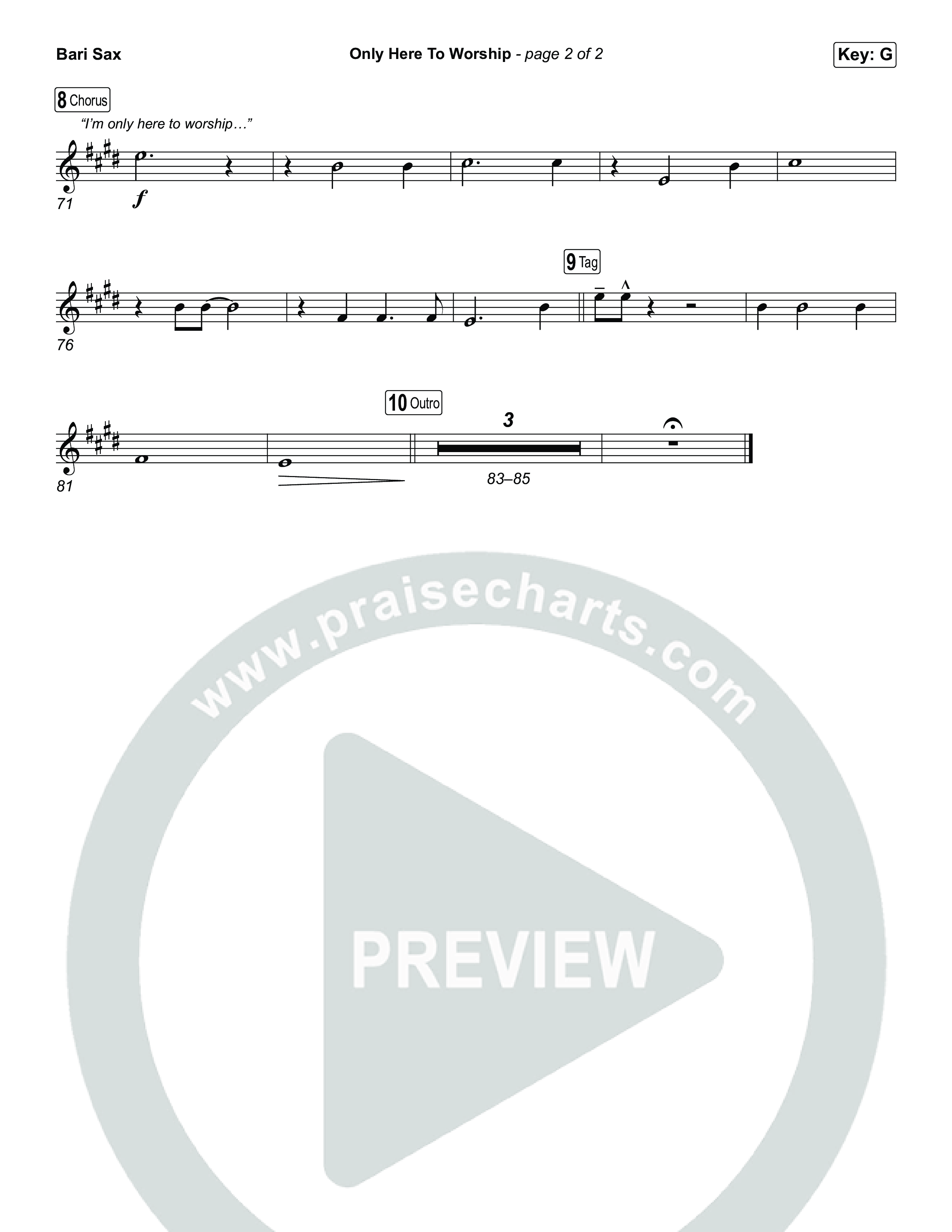 Only Here To Worship Bari Sax (Brett Younker / Josh Baldwin)