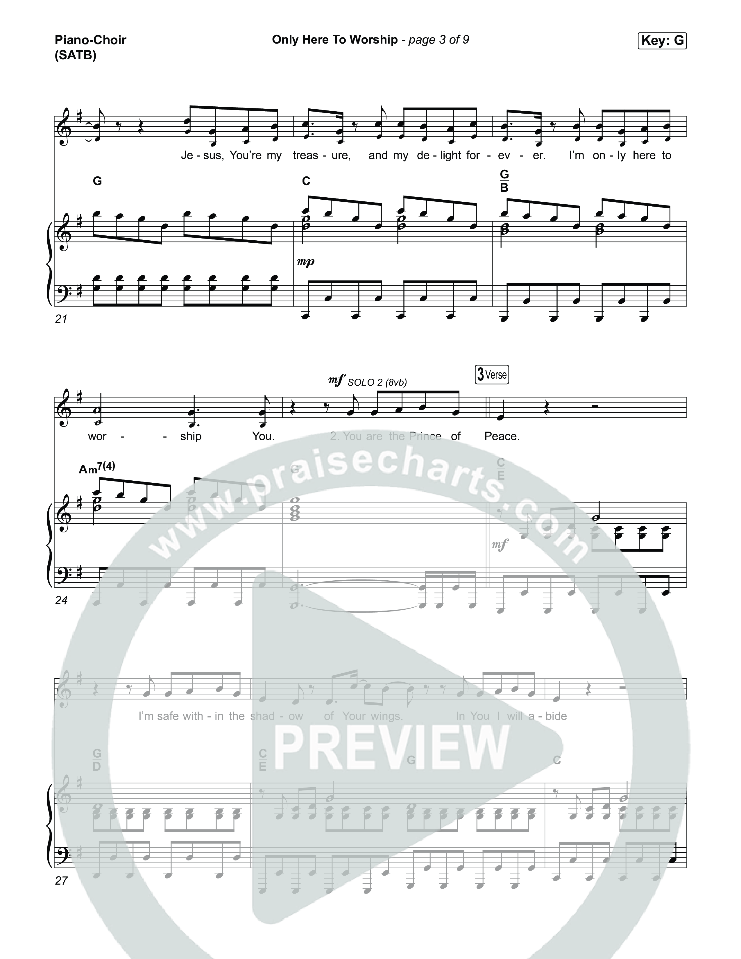 Only Here To Worship Piano/Vocal Pack (Brett Younker / Josh Baldwin)