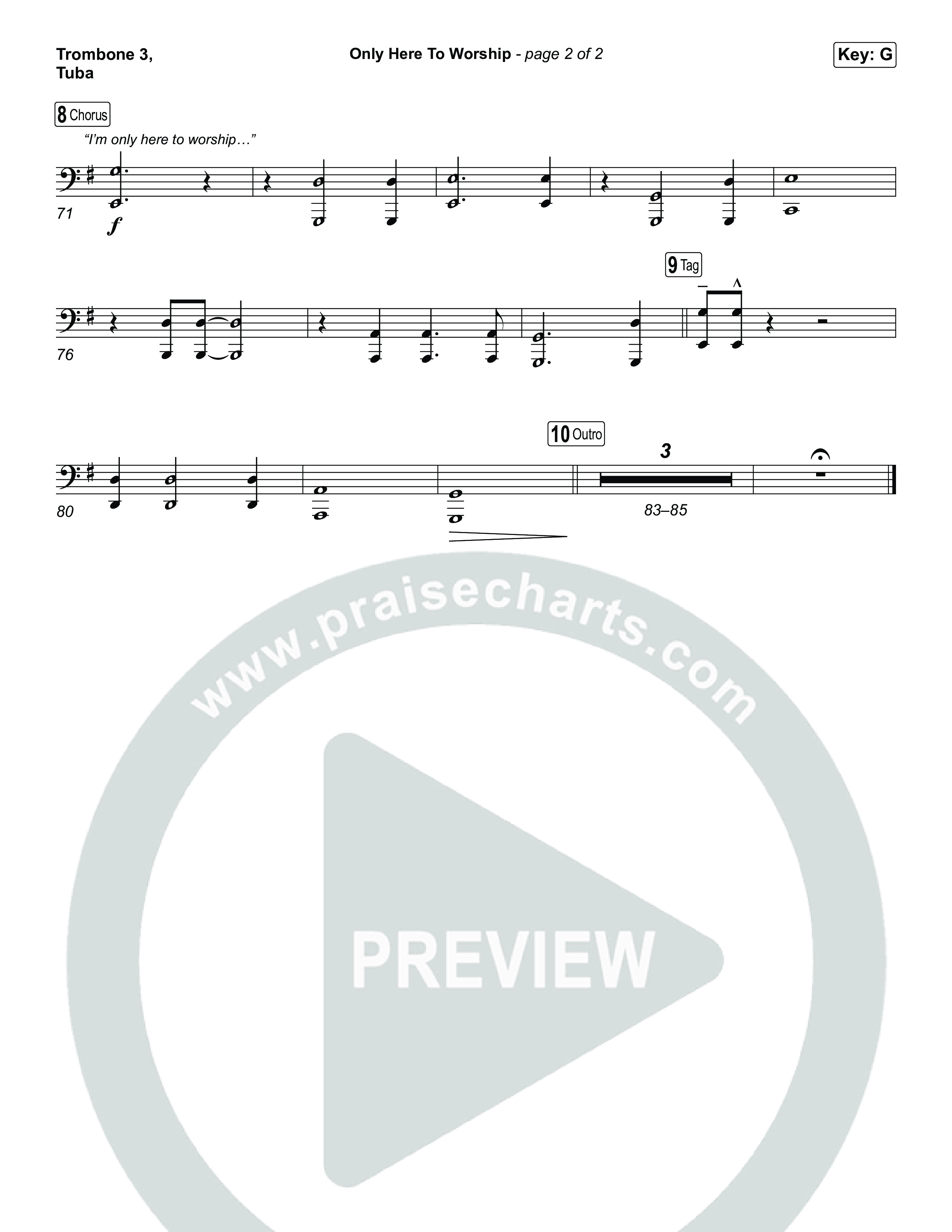 Only Here To Worship Trombone 3/Tuba (Brett Younker / Josh Baldwin)