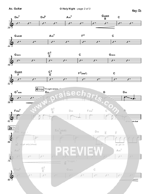 O Holy Night Acoustic Guitar (MercyMe)