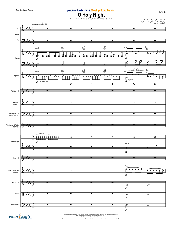 O Holy Night Conductor's Score (MercyMe)