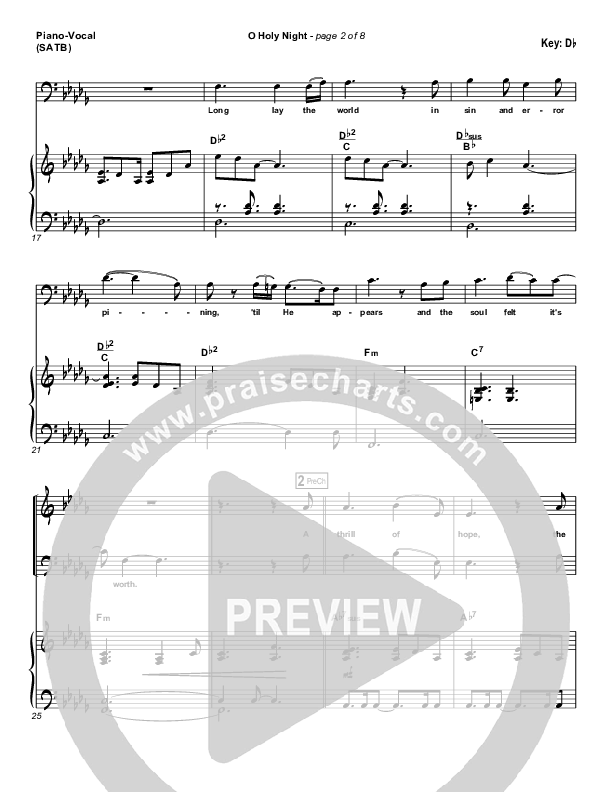 O Holy Night Piano/Vocal (MercyMe)