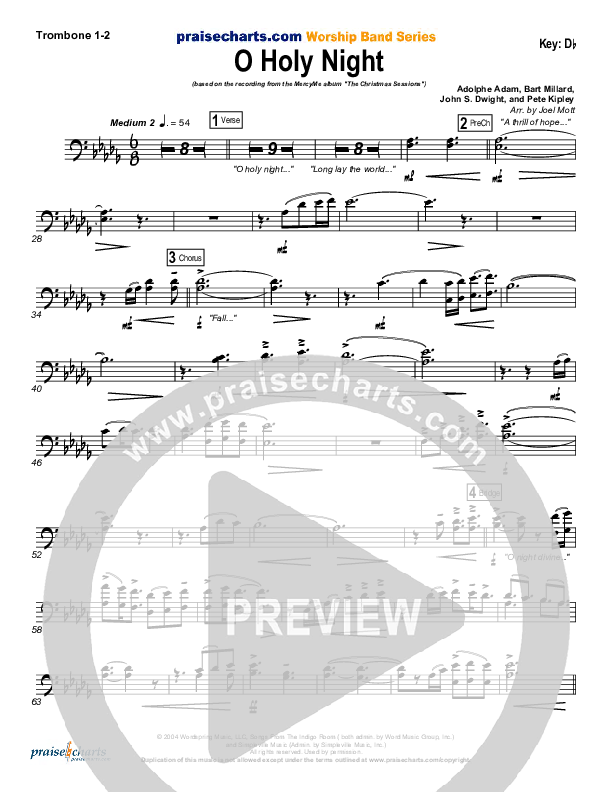 O Holy Night Trombone 1/2 (MercyMe)