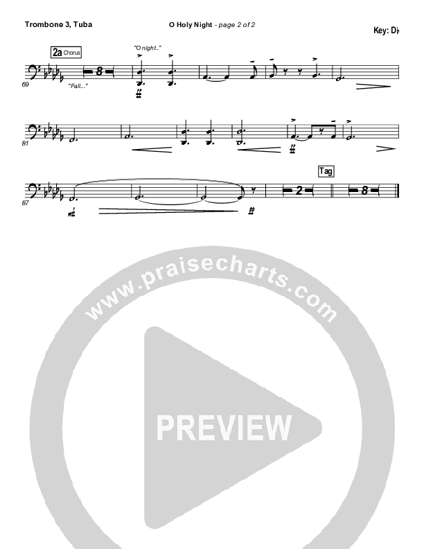 O Holy Night Trombone 3/Tuba (MercyMe)