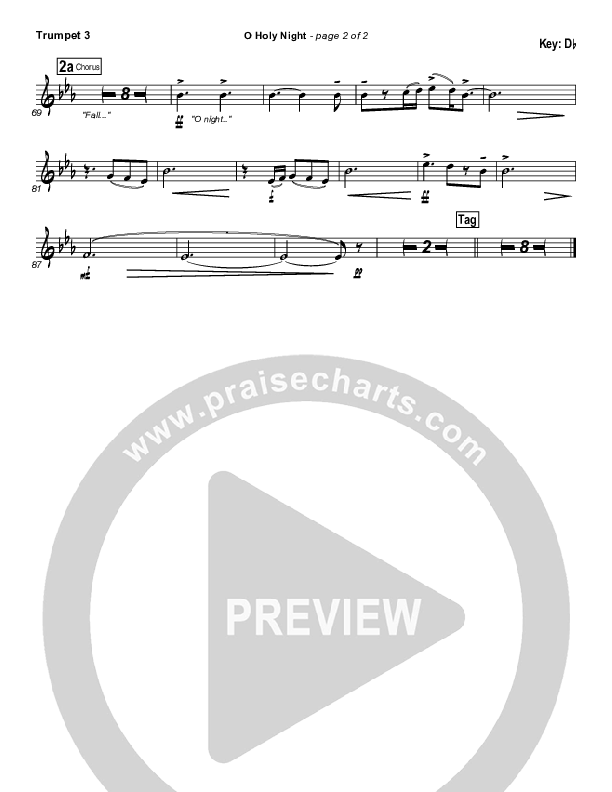 O Holy Night Trumpet 3 (MercyMe)